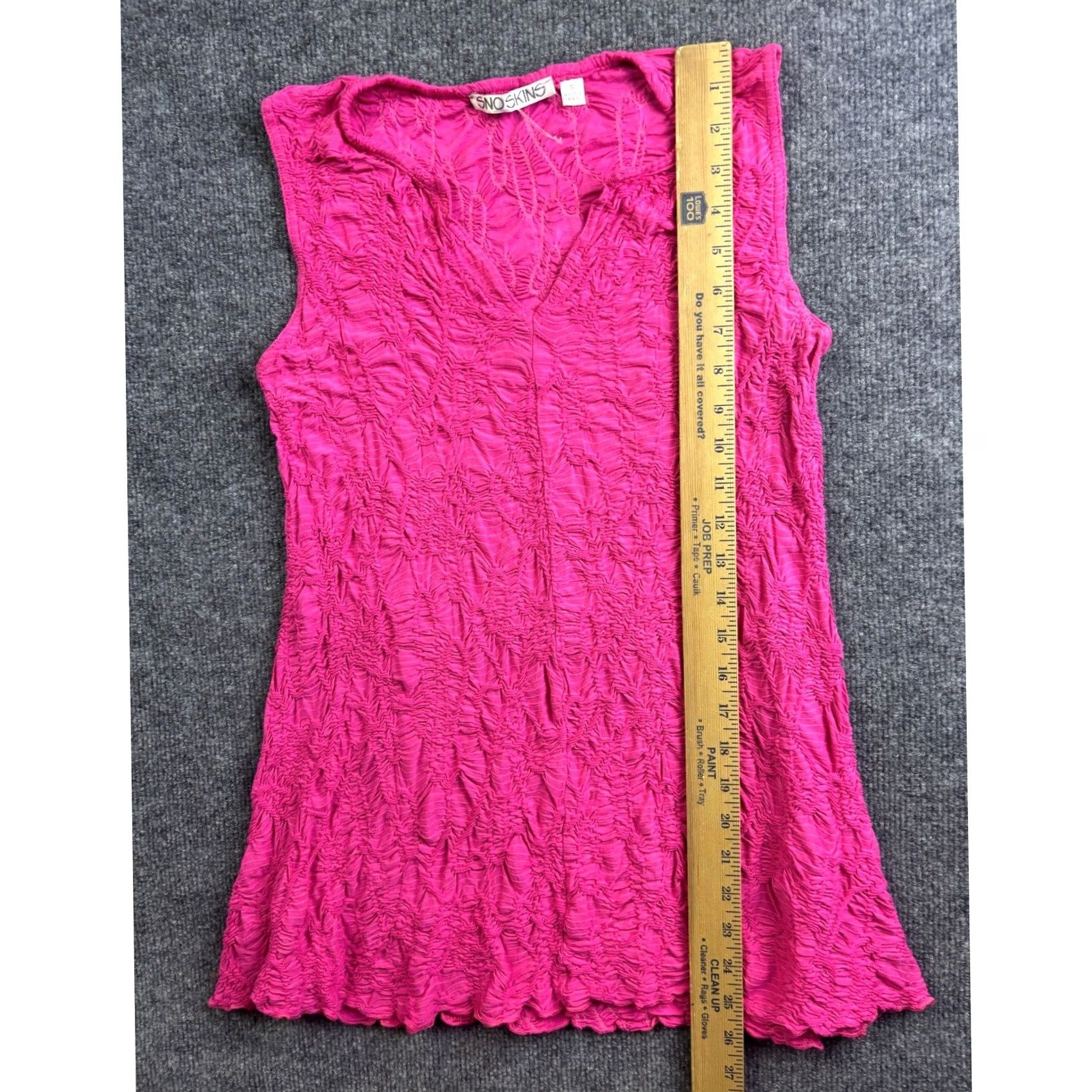 Vintage Sno Skins Tank Top Womens S Pink Crinkle Textured Sleeveless V-Neck 62220 Size S / US 4 / IT 40 - 4 Thumbnail