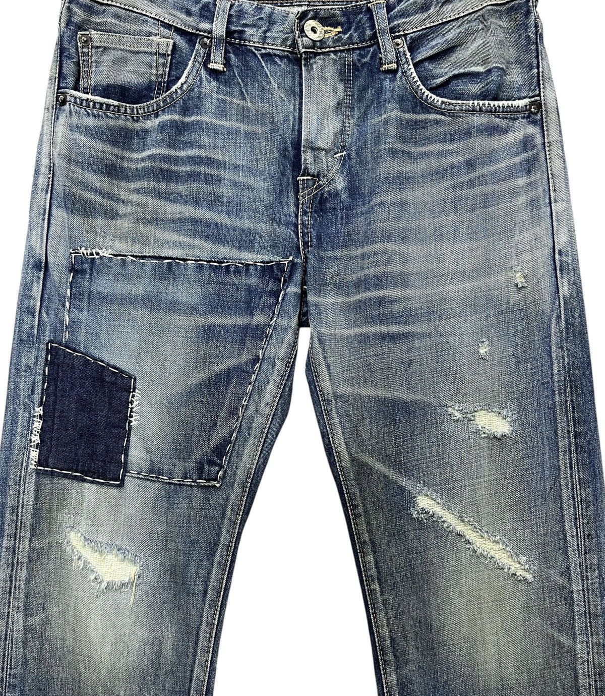 Edwin 🔥Vintage Grunge Mudwash Patchwork Ripped Denim Kurt Cobain Size US 31 - 2 Thumbnail