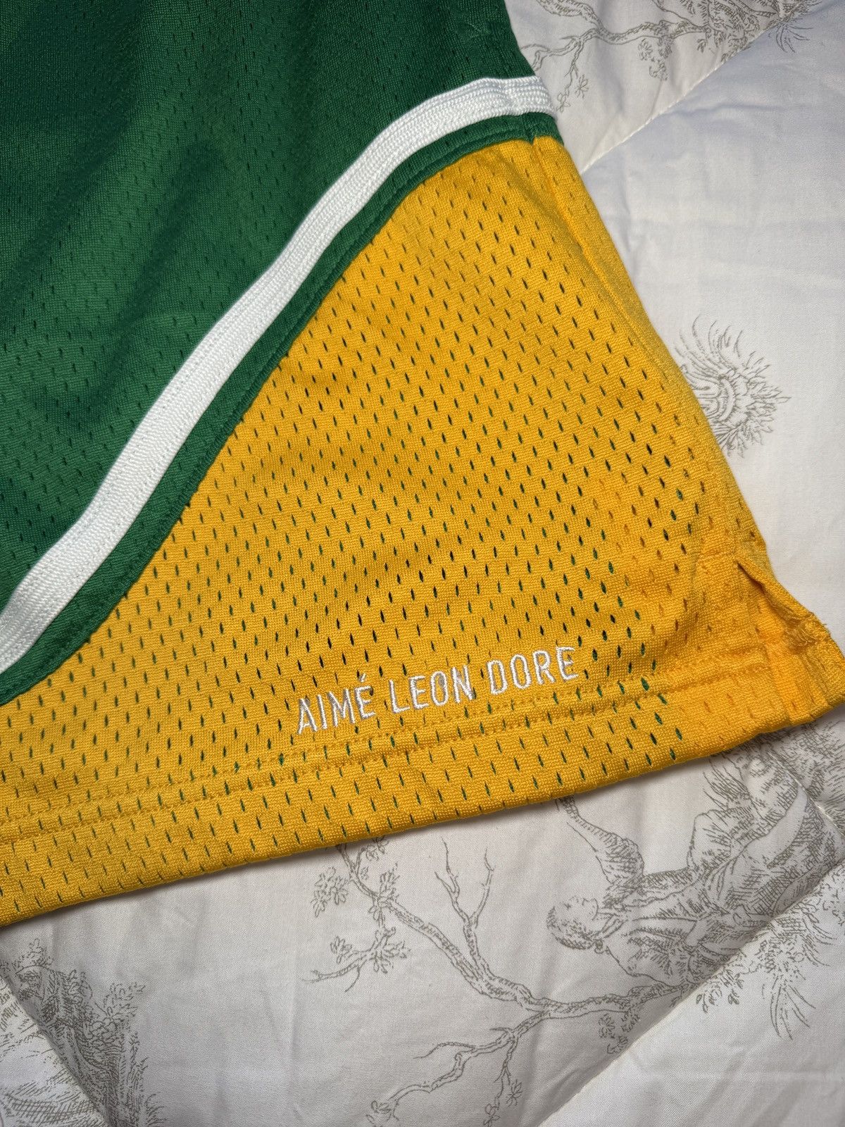 Aime Leon Dore Aime Leon Dore - Colorblock Court Shorts - Green/Yellow Size US 34 / EU 50 - 3 Thumbnail