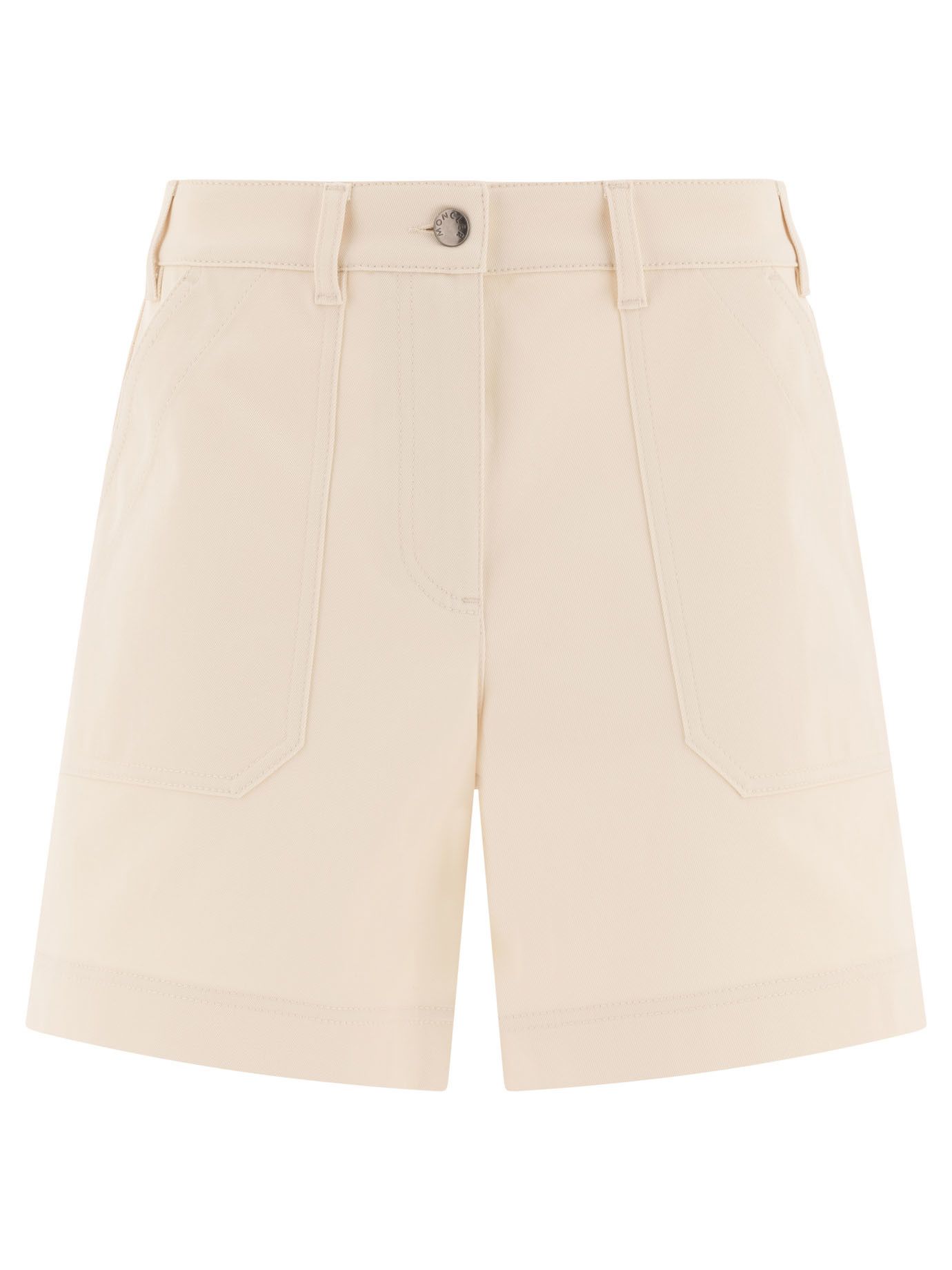 【関税＆送料込み】Moncler Cotton Gabardine Bermuda Shorts Camel Beige Cotton Gabardine Bermuda Shorts - Pants & Shorts