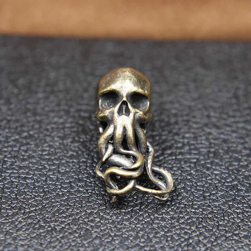 Handmade 2Pcs Octopus Skull Knife Beads Paracord Bead Zipper Umbrella Size ONE SIZE - 2 Thumbnail