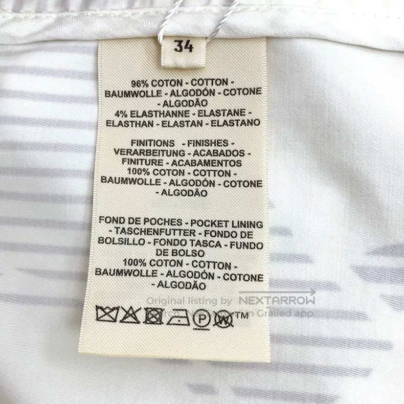 Hermes Hermes White Printed Cotton Single Breasted Long Sleeve Ja Size XXS / US 00 / IT 34 - 6 Thumbnail