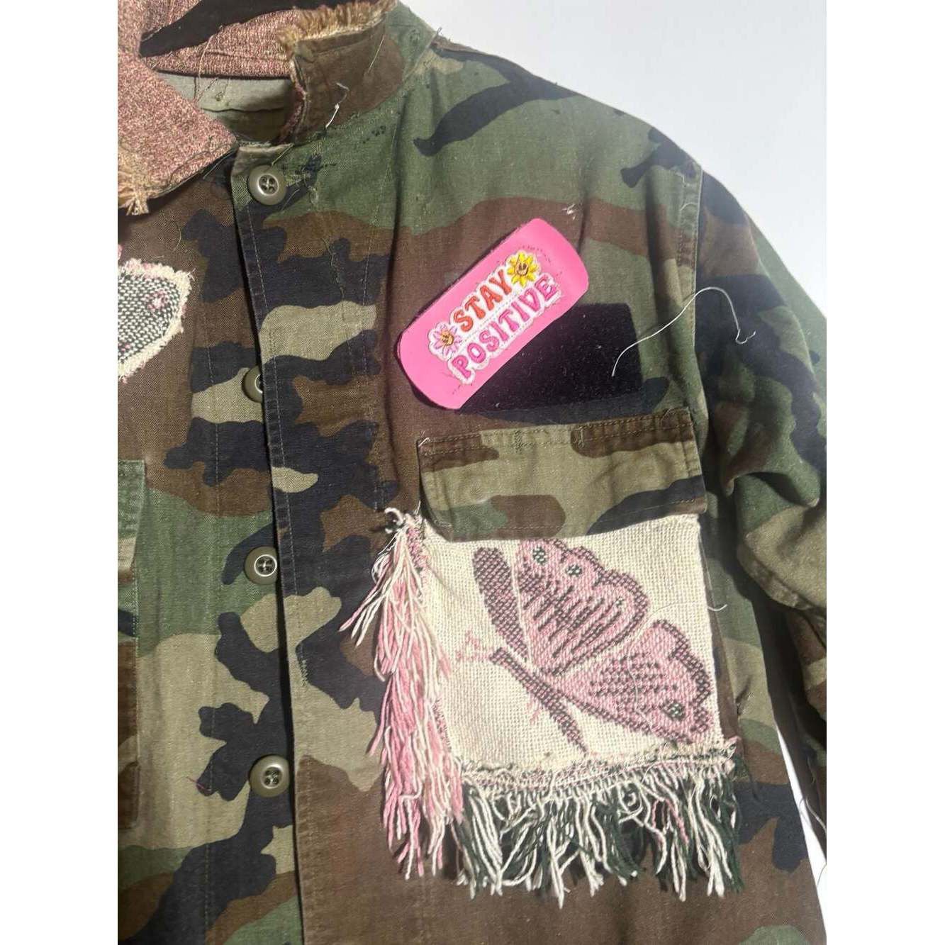 Other Reworked Janice Joplin tapestry Army Jacket – Size M / US 6-8 / IT 42-44 - 4 Thumbnail