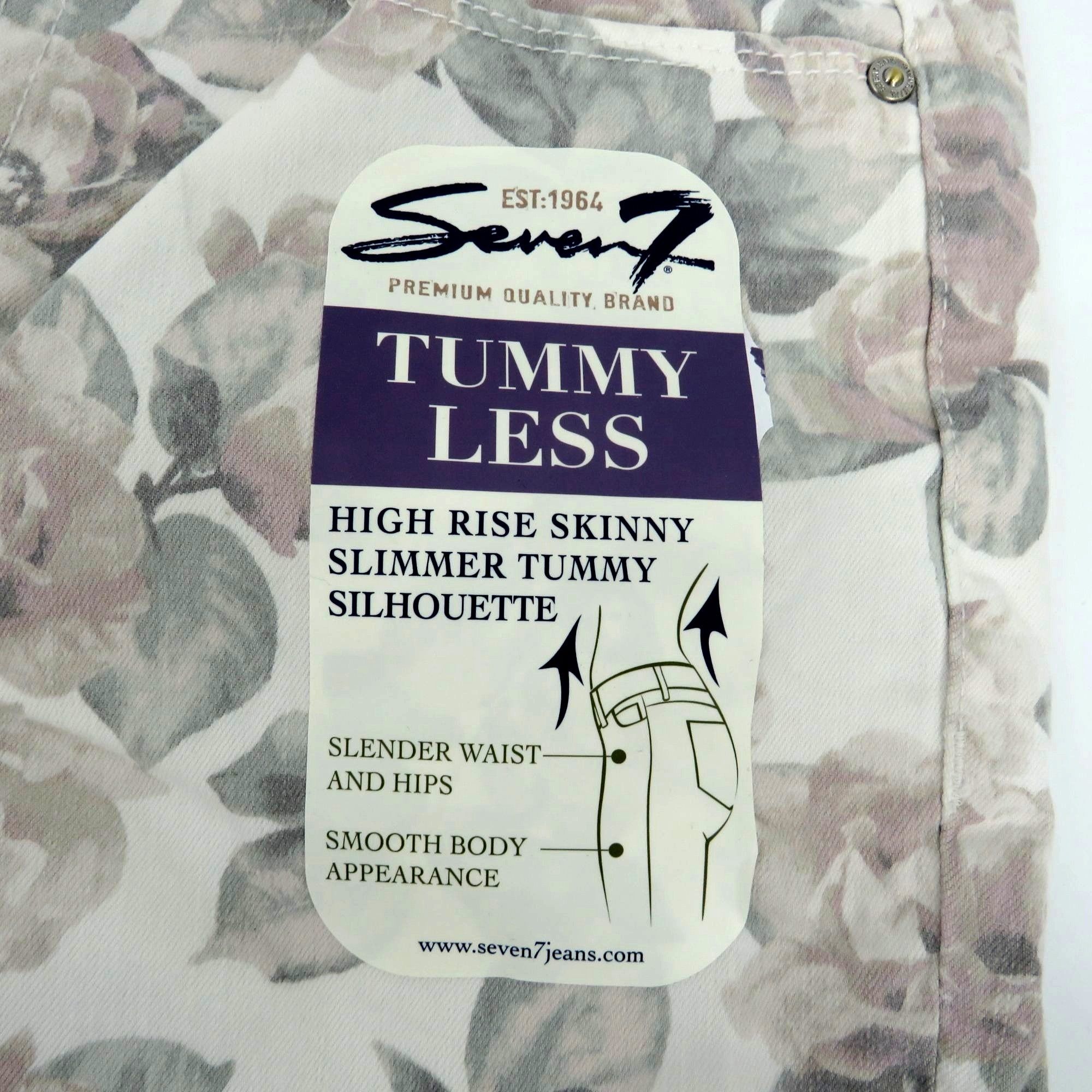 Other Seven7 Tummy Less High Rise Skinny Floral Jeans Women's Size Size 30" / US 8 / IT 44 - 6 Thumbnail