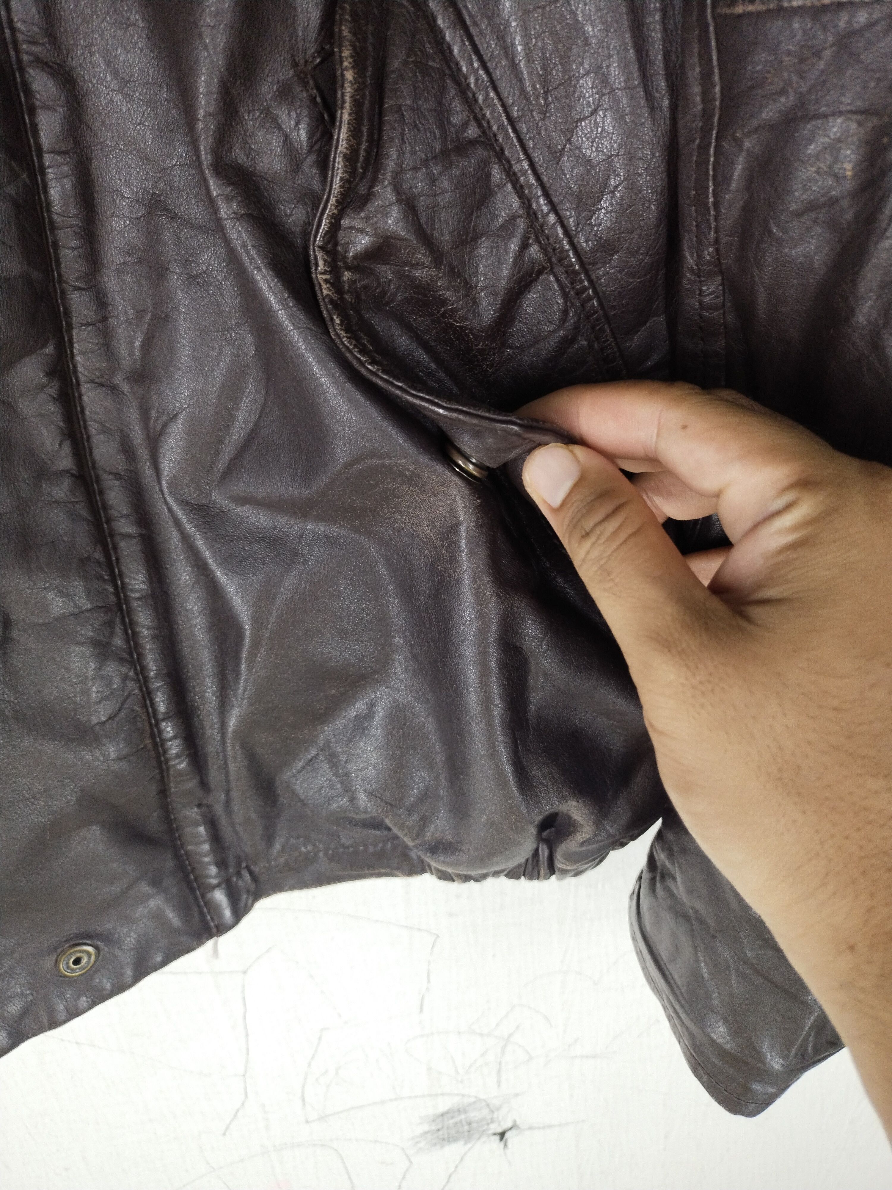 C.P. Company Archive CP Company - AW90's - Faded Leather Jacket Size US M / EU 48-50 / 2 - 6 Thumbnail