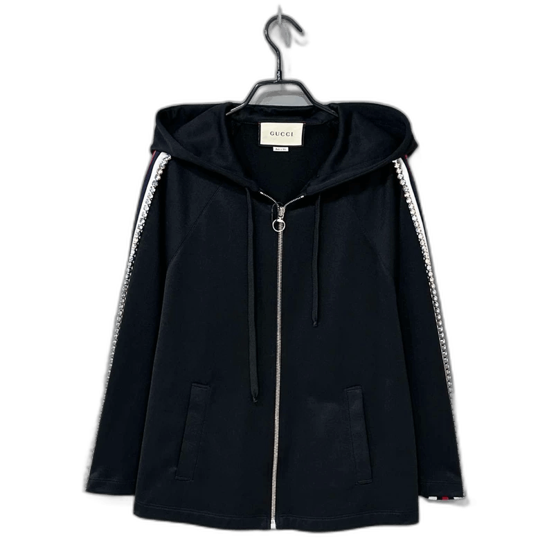 Gucci Gucci Hooded Jacket with Rhinestone Detail Size M / US 6-8 / IT 42-44 - 1 Thumbnail