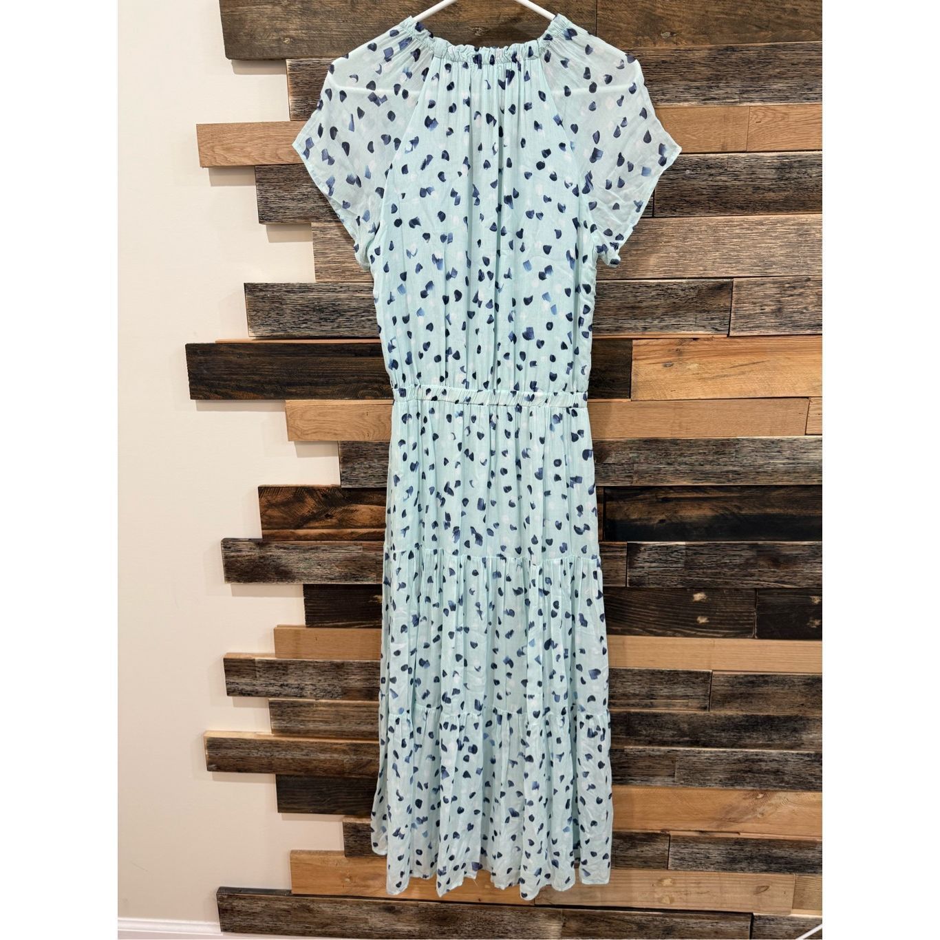 Bella Dahl BELLA DAHL Flutter Raglan Maxi Tier Dress in Seaspray Dots S Size S / US 4 / IT 40 - 4 Thumbnail