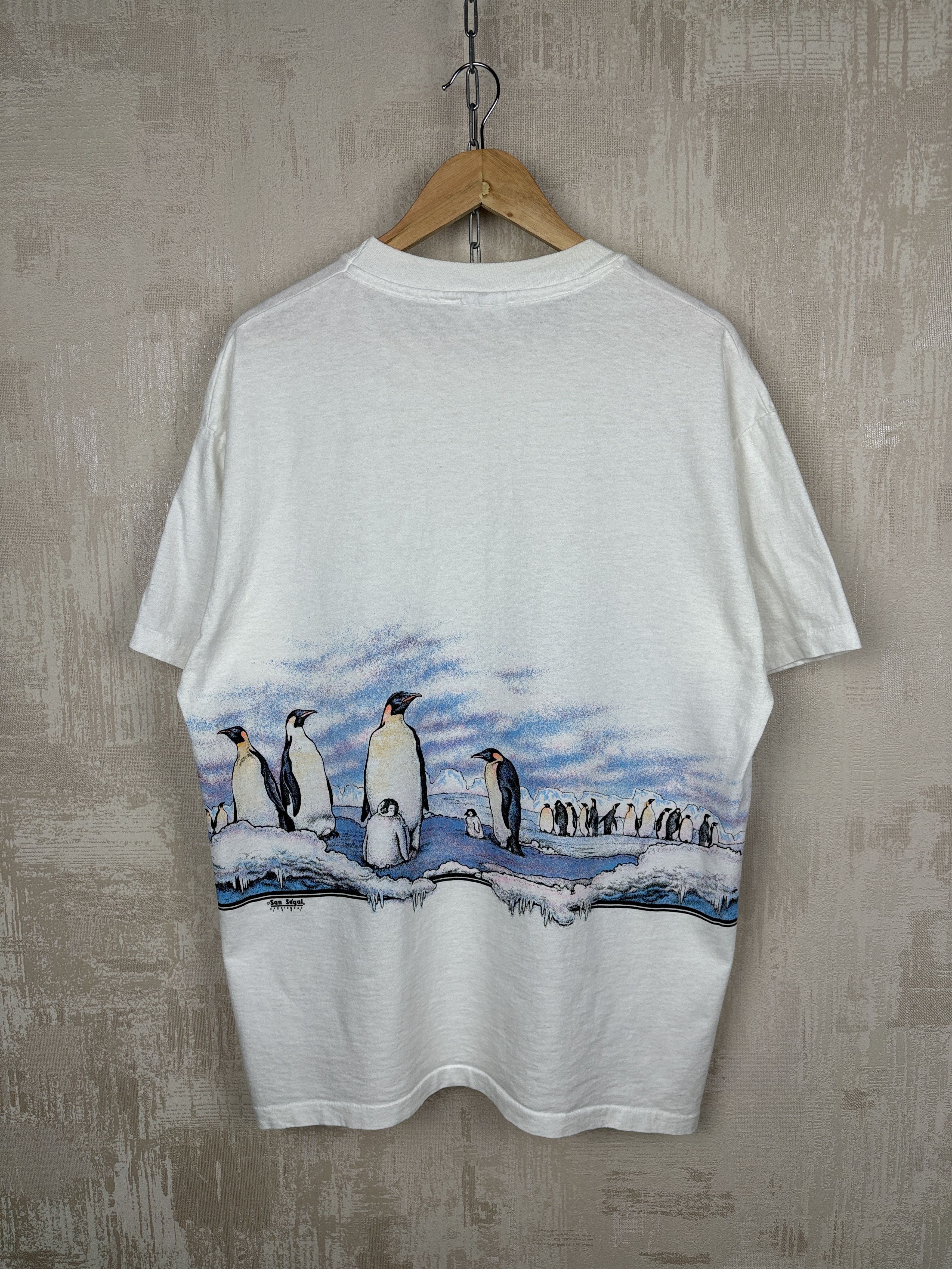Vintage Vintage 1991 San Segal Sportswear Penguin T-shirt Size US XL / EU 56 / 4 - 15 Thumbnail