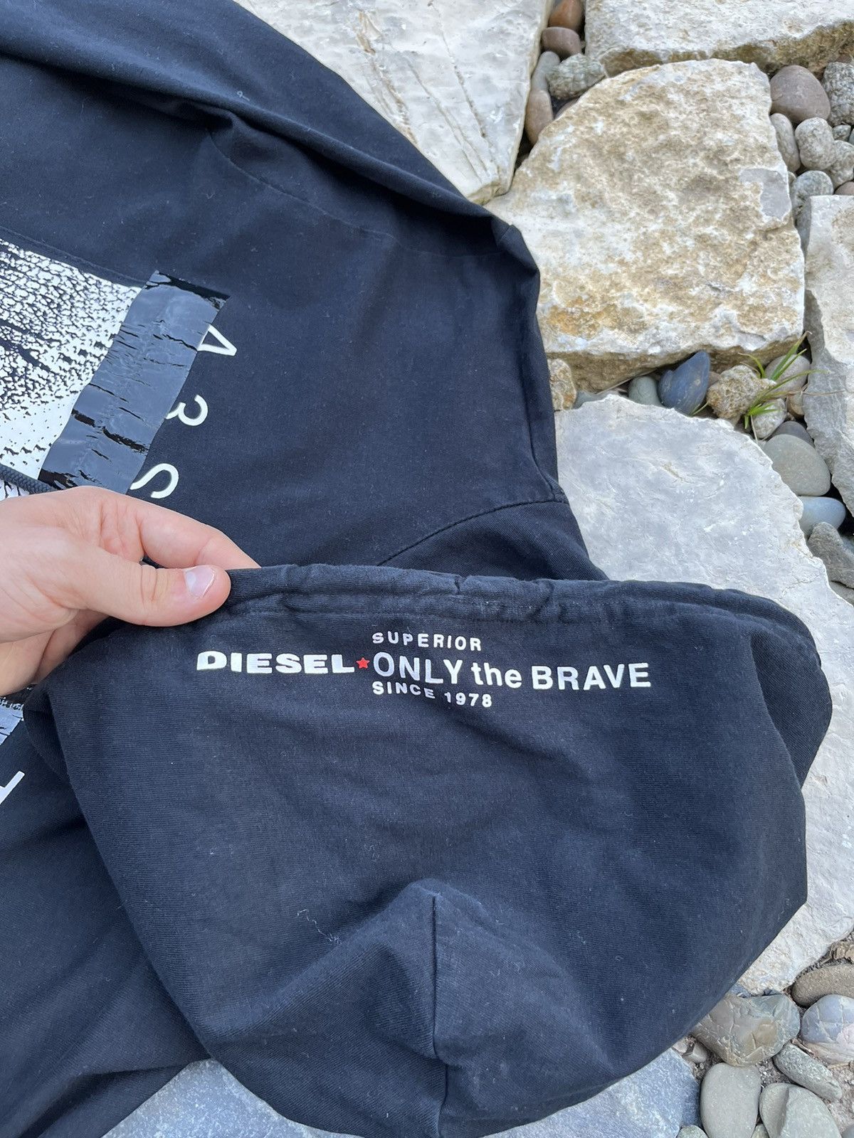 Diesel Diesel long sleeve light hoodie psycho a3sth3tic patchwork Size US L / EU 52-54 / 3 - 21 Thumbnail
