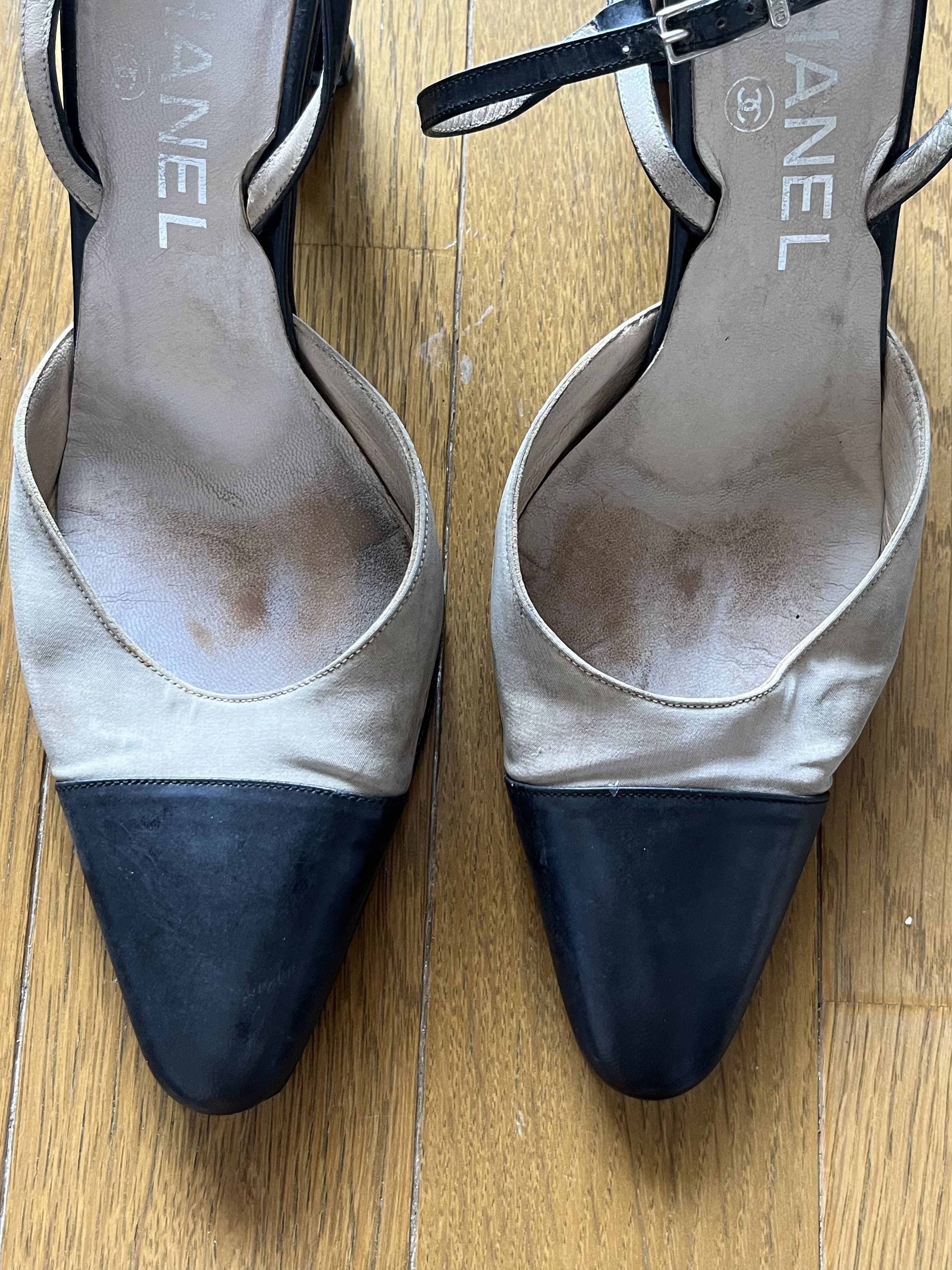 Chanel Chanel pumps black and beige heels Size US 5 / IT 35 - 3 Thumbnail