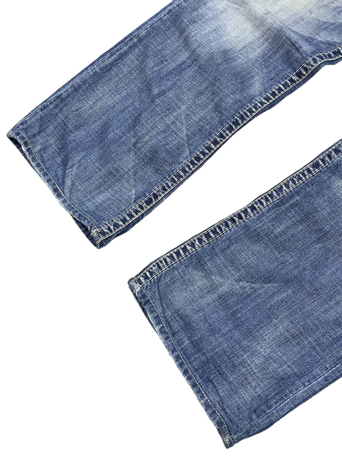 Japanese Brand × semanticdesign Silver Heavy Stitched Loose Straight Baggy Jeans Size US 32 / EU 48 - 5 Thumbnail