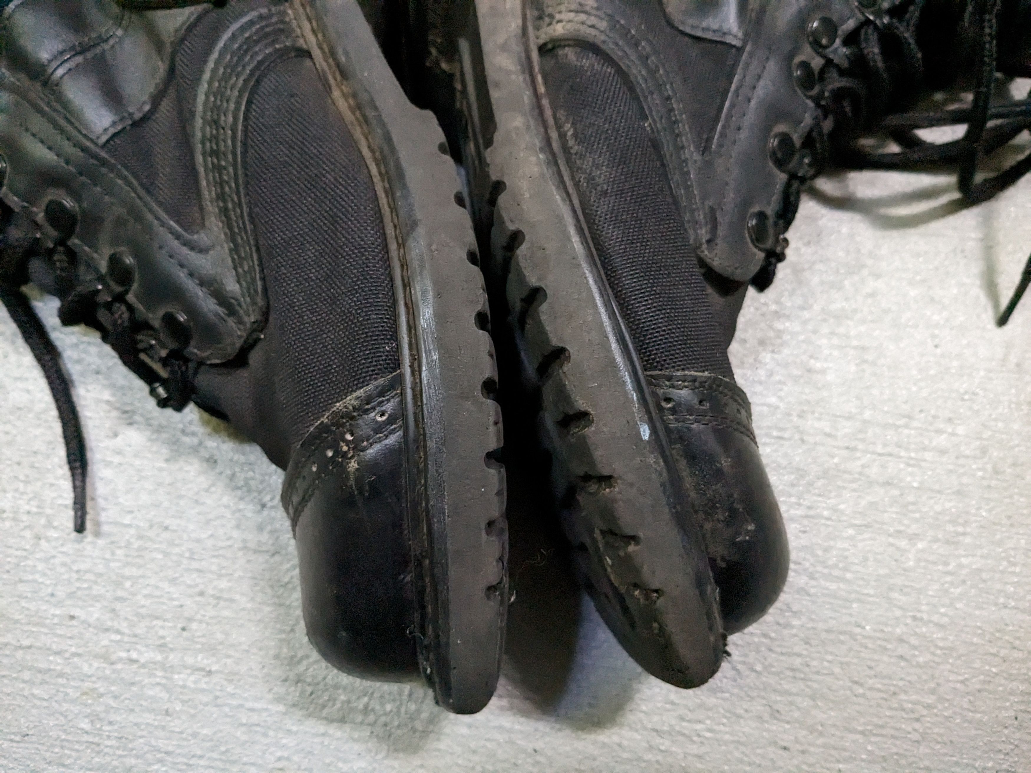 Vintage Combat Boots Size 8.5 Black Leather Biker Y2K