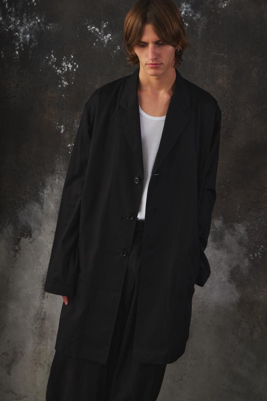 Yohji Yamamoto Ground Y Cotton 3-Button Long Coat Work Jacket Size 50R - 1 Thumbnail