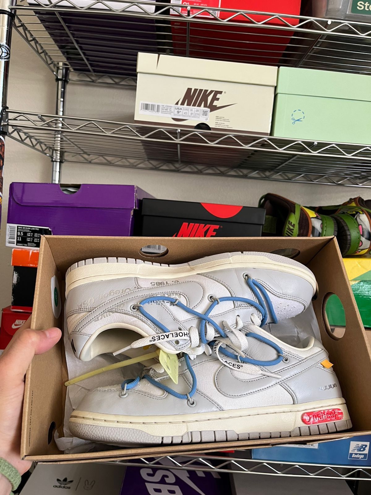 Nike × Off-White × Virgil Abloh Nike Dunk Low Off-White Lot 5 Size US 9 / EU 42 - 7 Thumbnail