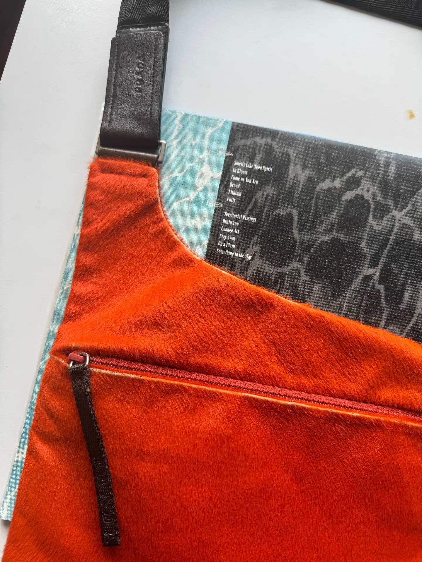Prada Prada 99SS Orange Horsehair Crossbody Bag Q17 Size ONE SIZE - 5 Thumbnail