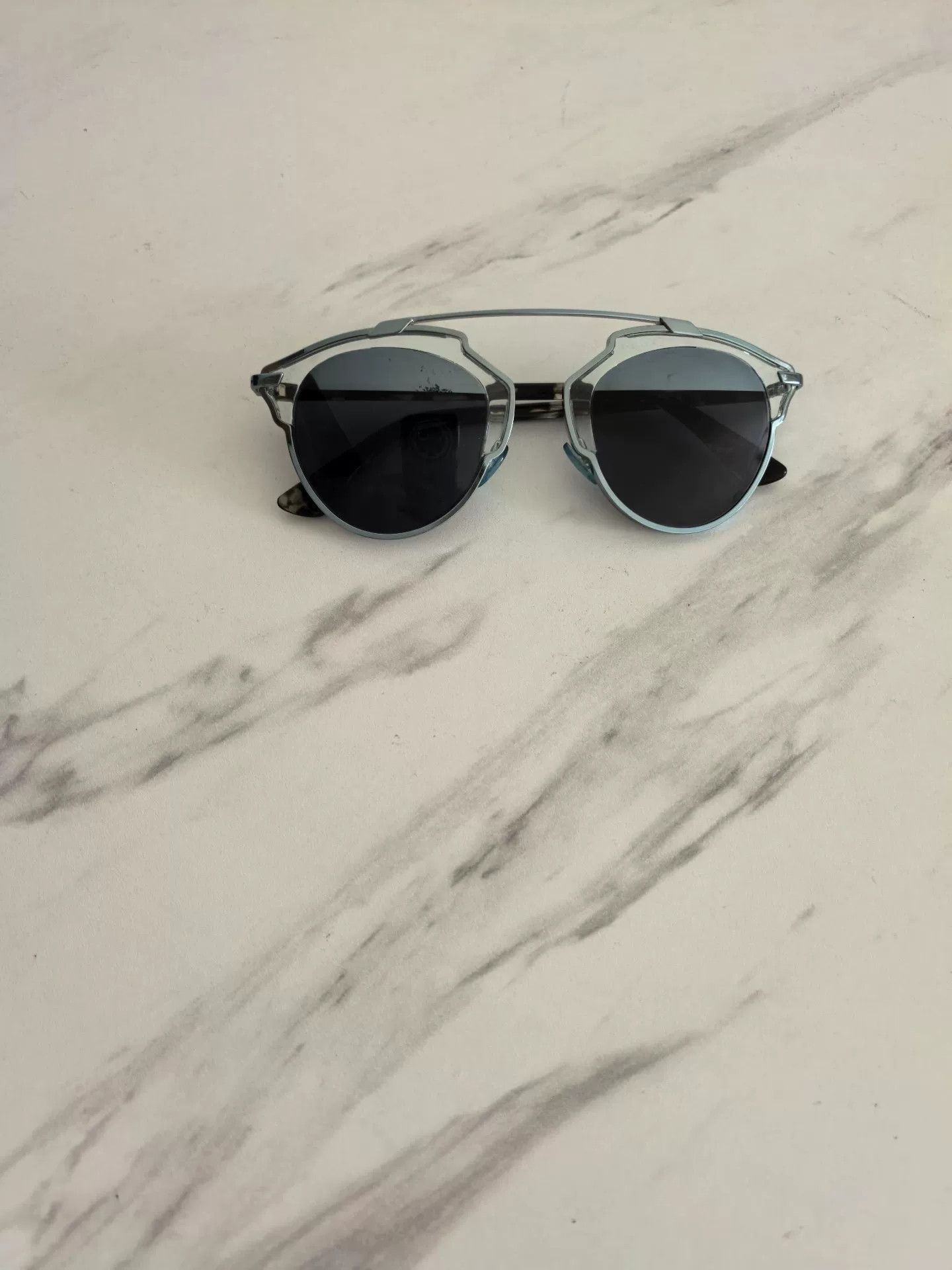 Dior Dior So Real Sunglasses with Silver Frame Size ONE SIZE - 1 Thumbnail