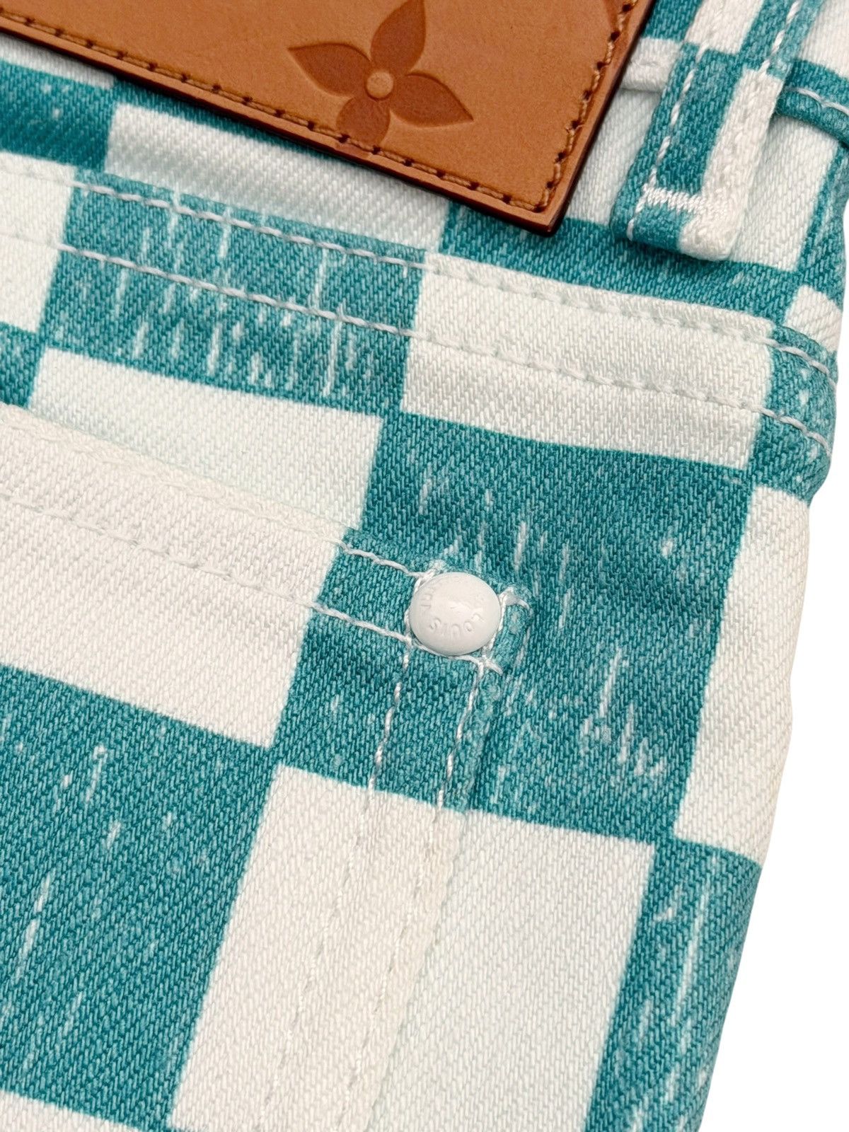 Louis Vuitton LV Checkerboard Scribble Damier Denim Jeans Size US 30 / EU 46 - 9 Thumbnail
