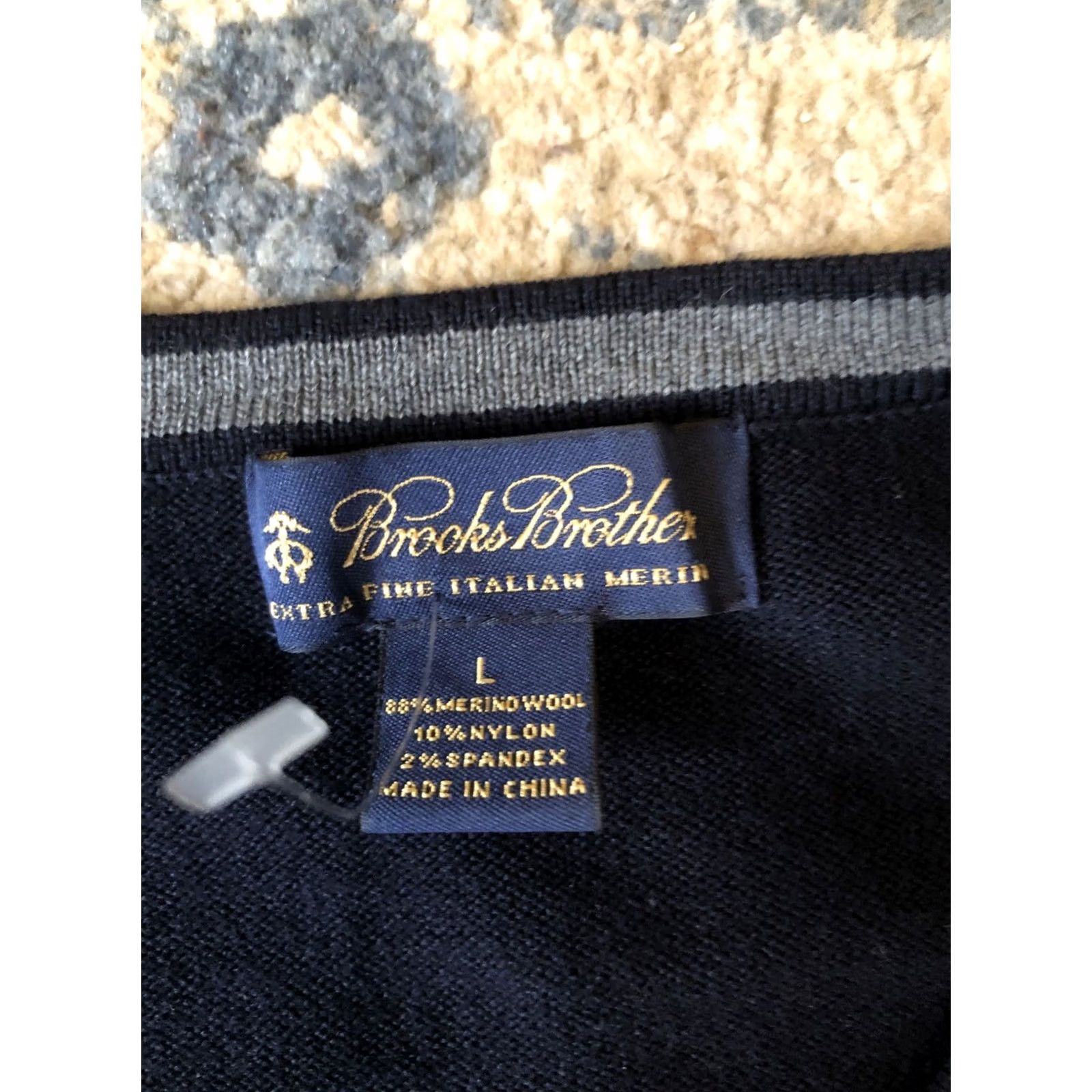 Brooks Brothers Brooks Brothers Sweater Men L Wool Merino Italian Blue Solid Pullover Regular Vintage: No Size US L / EU 52-54 / 3 - 2 Thumbnail