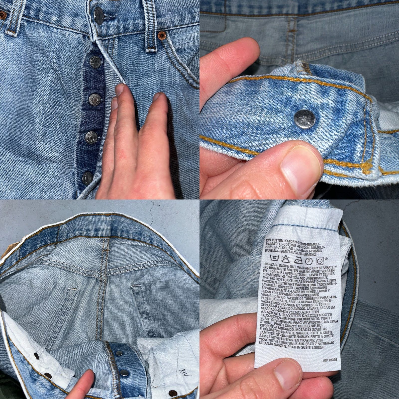 Levi's Levis 501 Vintage Y2K XX Straight Leg Jeans Blue Light Wash 34x34 Act 32x31 Jeans Men Levi's 501 Series 90s Vintage Straight Size US 34 / EU 50 - 8 Thumbnail