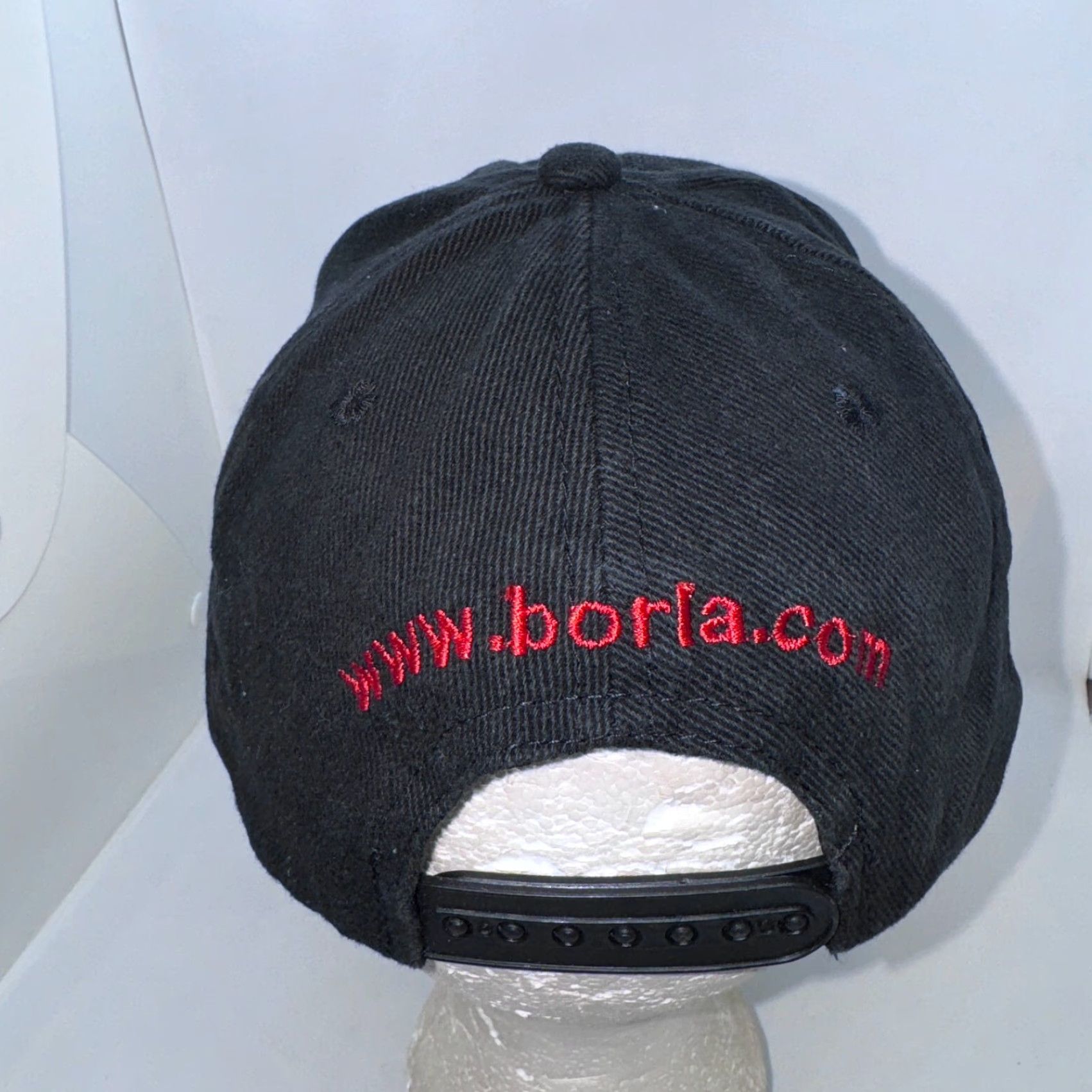 Vintage BORLA Exhaust Systems Black Snapback Hat Racing Cap, Adjustable, Cotton Canvas, Men, Logo, Lightweight, Breathable, Casual Cap Size ONE SIZE - 2 Thumbnail