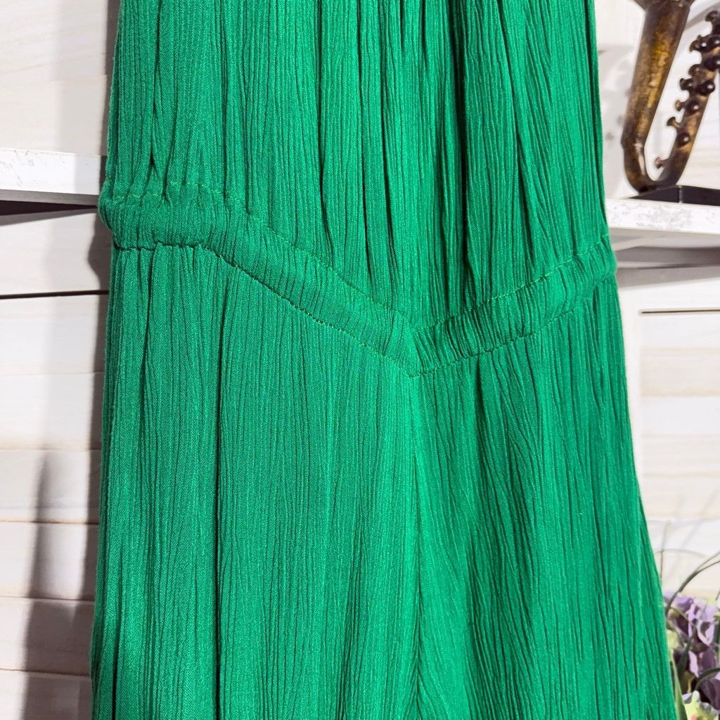ELAN Y2K green boho jumpsuit pull on style wide legs overalls M Size 27" / US 4 / IT 40 - 9 Thumbnail