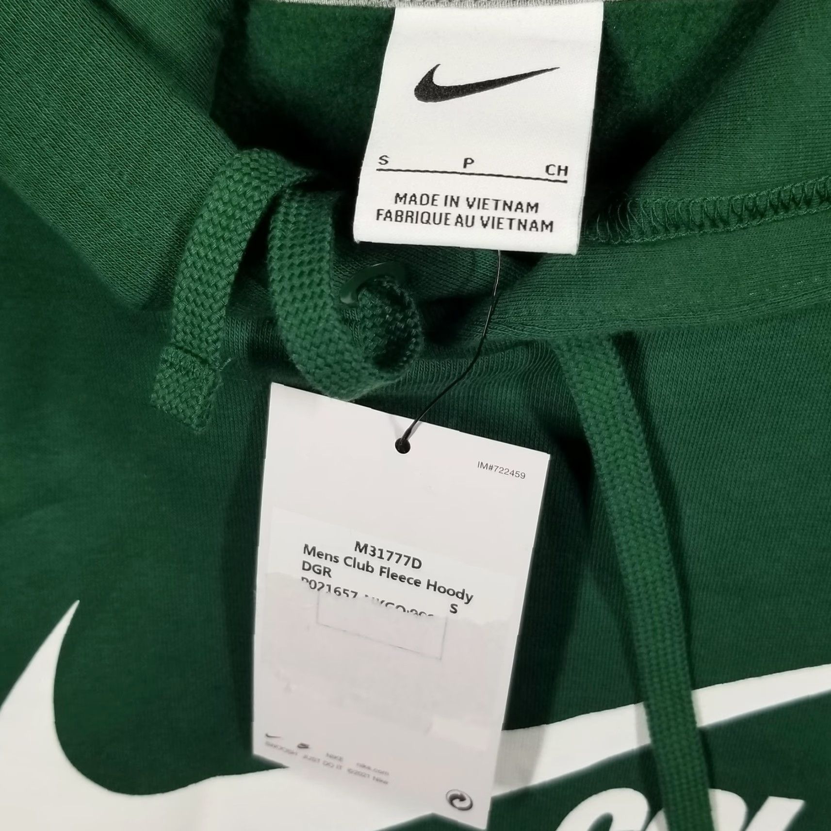Nike Nike Hoodie Mens Small Green Club Fleece Swoosh Pullover Kangaroo Pocket Size US S / EU 44-46 / 1 - 3 Thumbnail