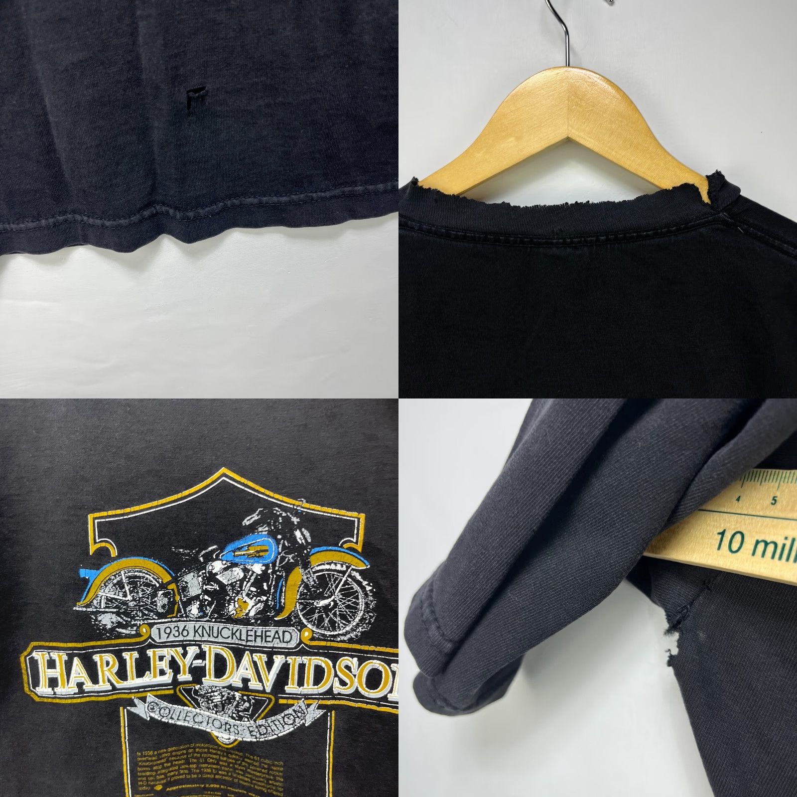 Harley Davidson VINTAGE Harley-Davidson T-Shirt Mens Large Black 90s Sun Faded Mexico Motorcycle Shirt Size US L / EU 52-54 / 3 - 8 Thumbnail