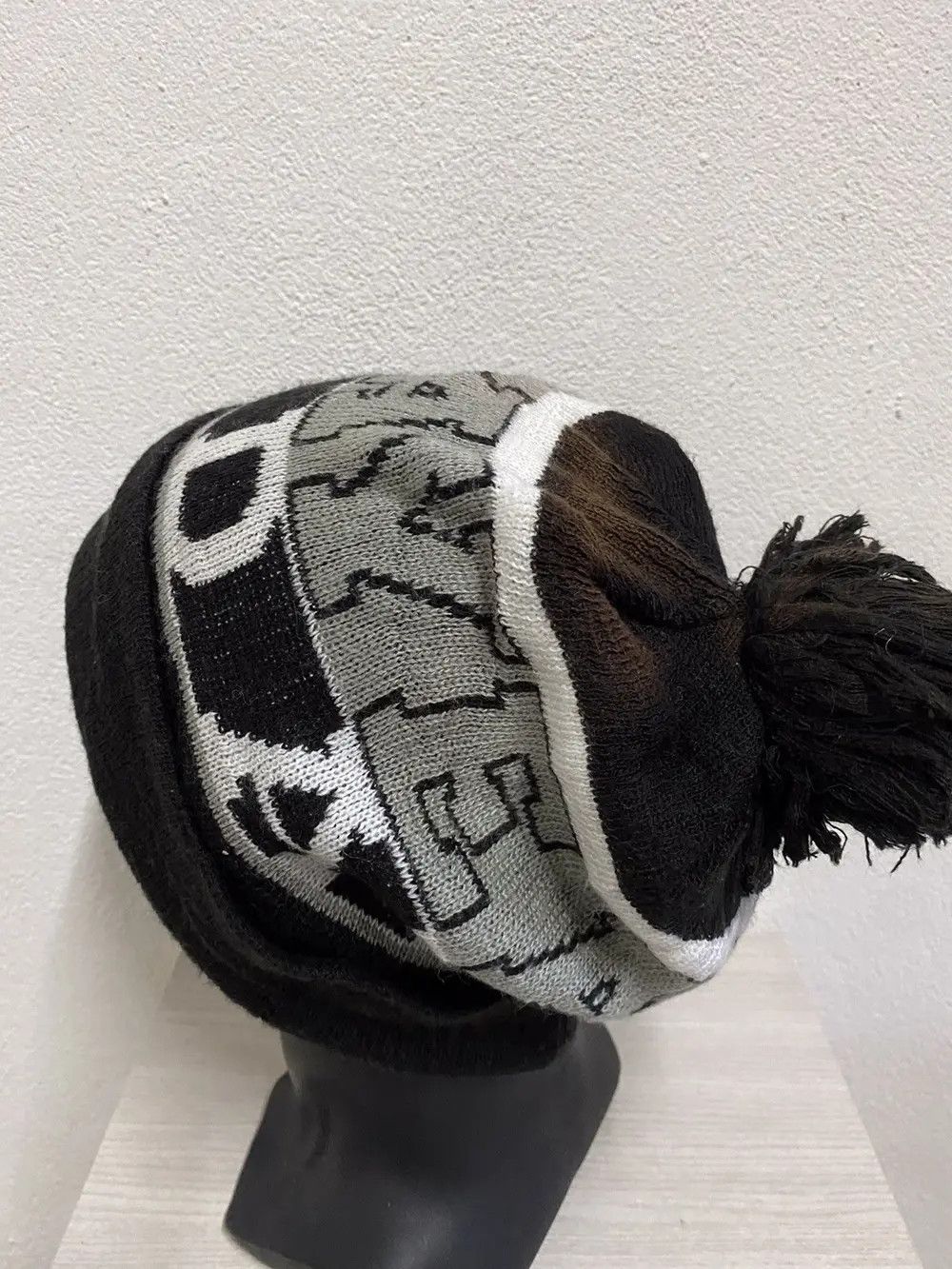 Japanese Brand × Vintage Rodeo Crown Spellout Bobble Beanie Hat Size ONE SIZE - 3 Thumbnail