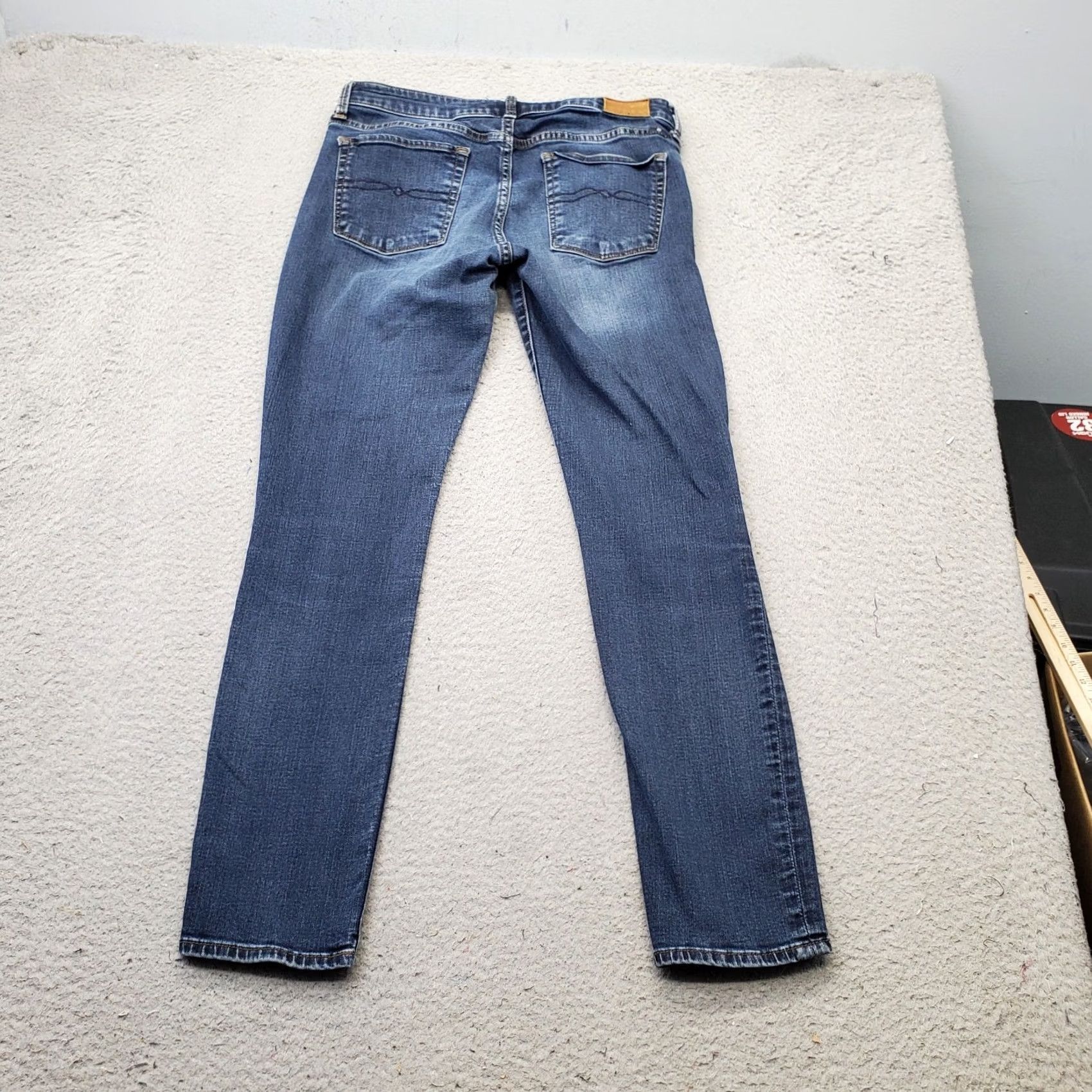 Lucky Brand Lucky Brand Jeans Womens Navy Denim 5-Pocket Faded Whiskered Straight Leg Size 4 Pants Size 27" / US 4 / IT 40 - 2 Thumbnail