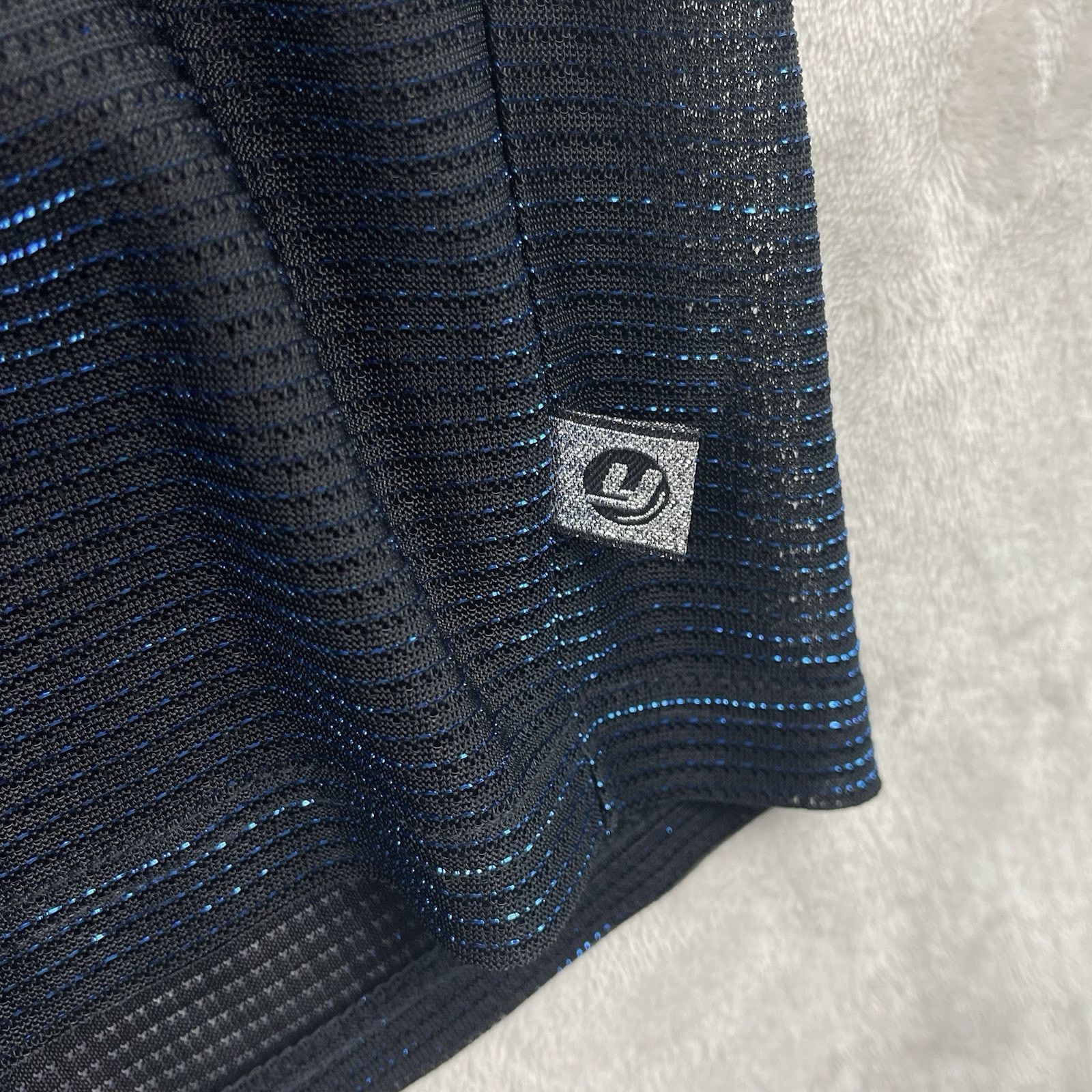 Other Vtg Club YMLA Metallic Blue Mesh Shirt Men's Large CyberGoth Size US L / EU 52-54 / 3 - 4 Thumbnail