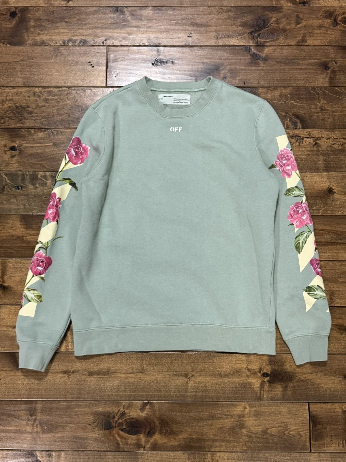 Off-White Off-White main label sweatshirt with floral graphics Size S / US 4 / IT 40 - 1 Thumbnail