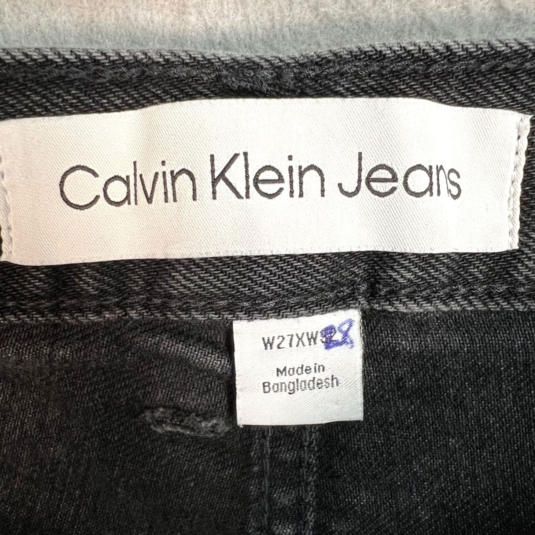 Calvin Klein Calvin Klein Jeans Womens Size 27 x 28 Straight Denim Pants Black 5-Pocket Regular Inseam 28in Size 27" / US 4 / IT 40 - 3 Thumbnail