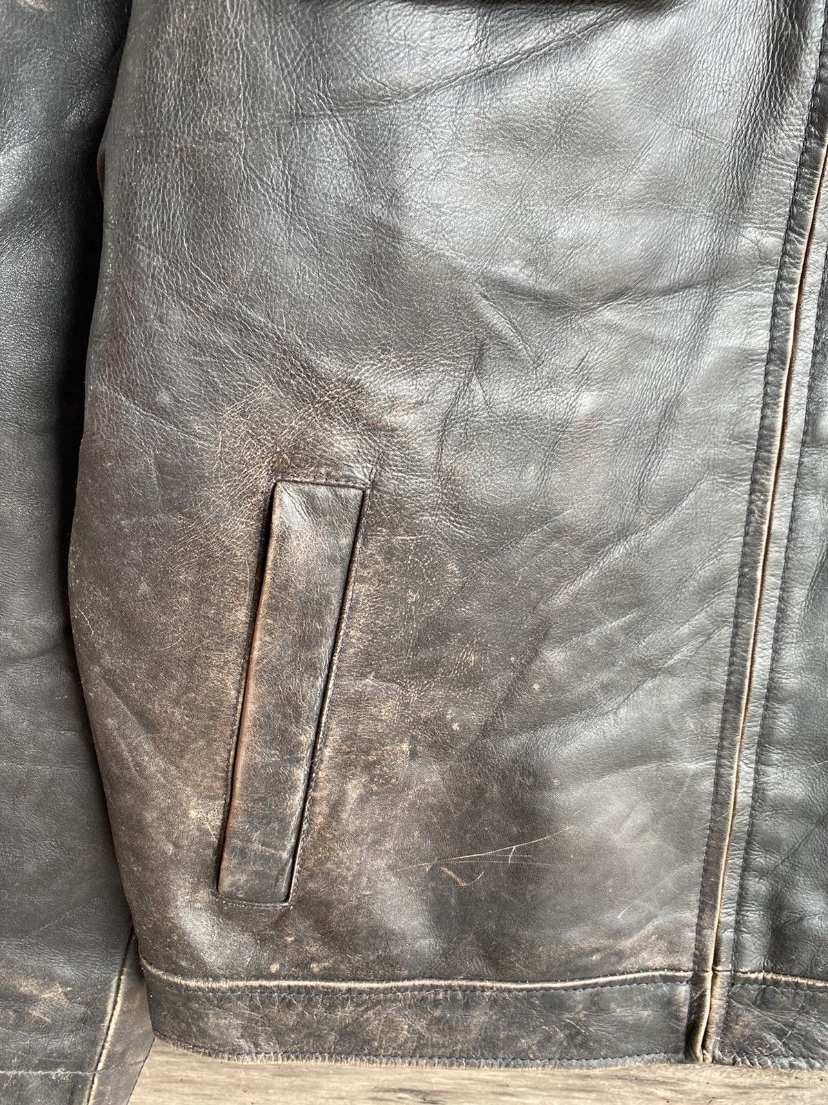 Gap Vintage Gap Sun Faded Leather Jacket Size US M / EU 48-50 / 2 - 10 Thumbnail
