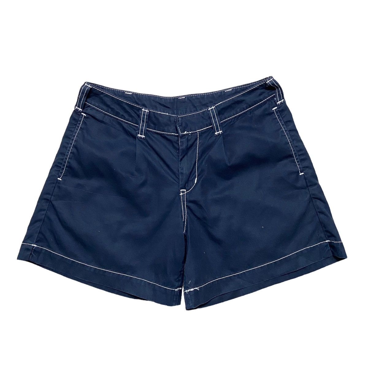 image of Beams Plus Beams Boy Baggy Shorts in Blue, Women's (Size 30)