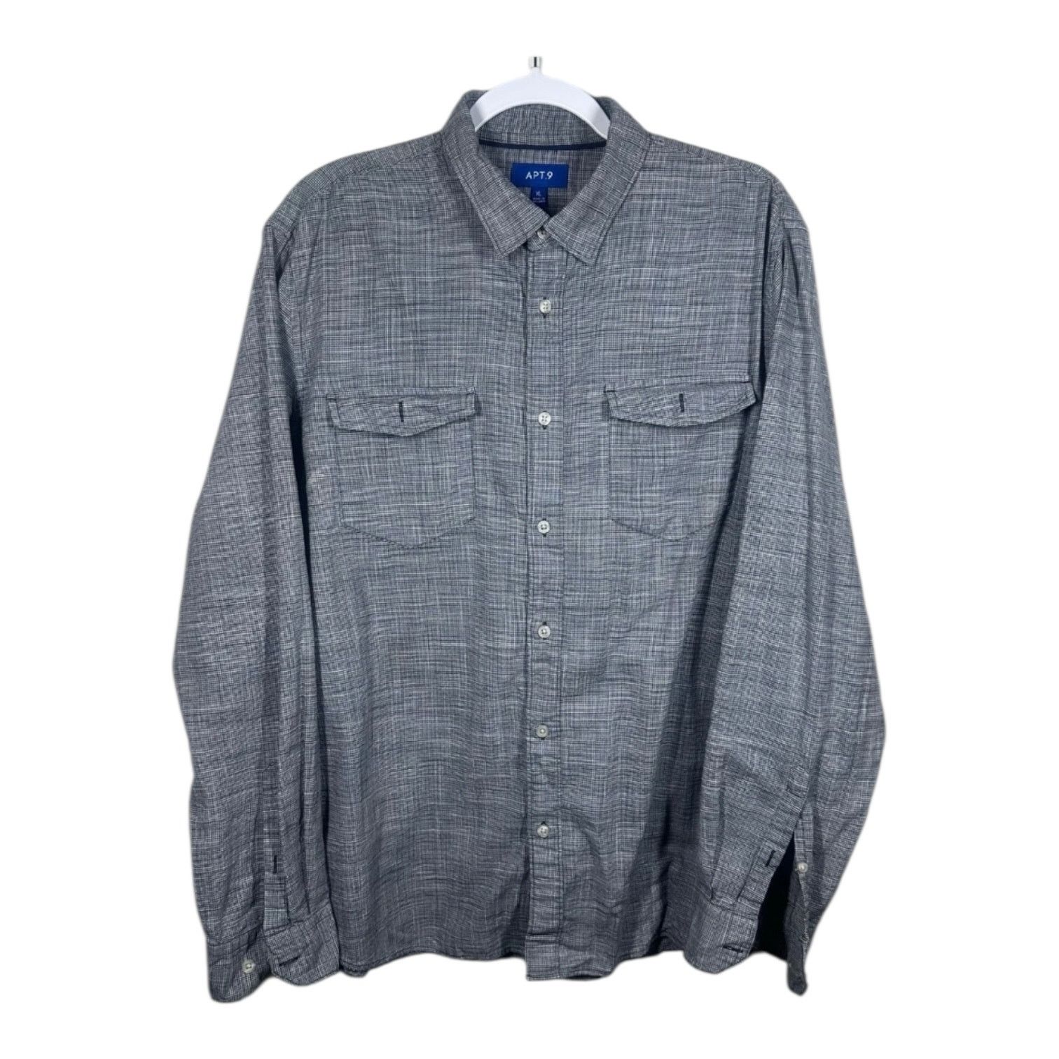 Apt. 9 Apt 9 Mens Gray Long Sleeve Button Down Size XL Size US XL / EU 56 / 4 - 1 Thumbnail