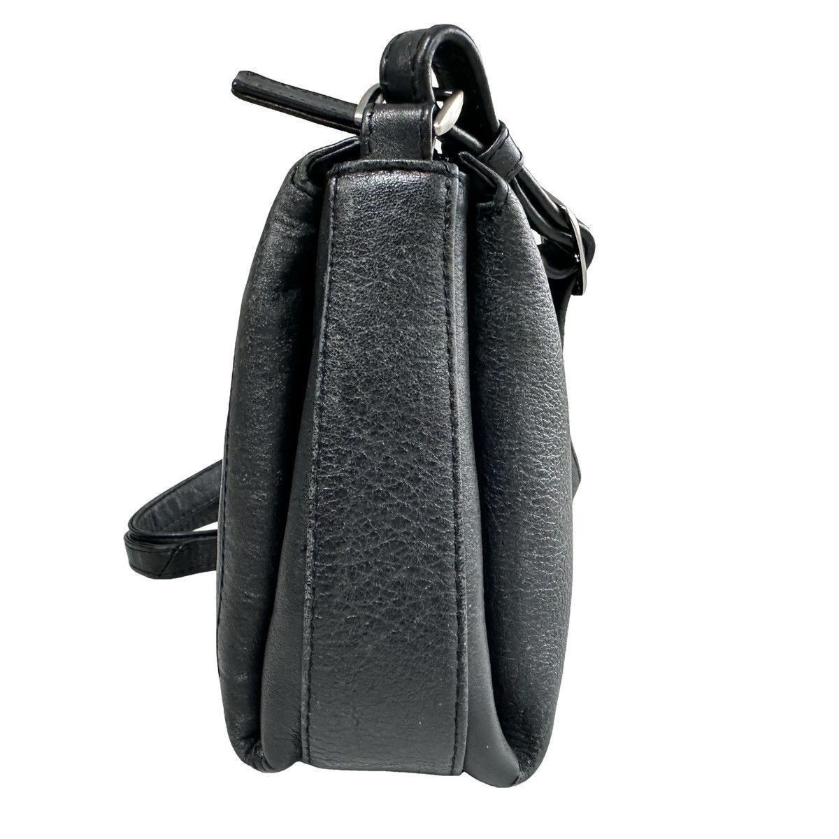 Vintage Derek Alexander Top Zip 3 Pocket Black Leather Crossbody Bag Size ONE SIZE - 3 Thumbnail