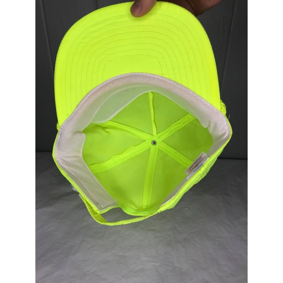 Vintage Vintage Pepsi Cola Rope nylon neon yellow adjustable hat cap Size ONE SIZE - 5 Thumbnail