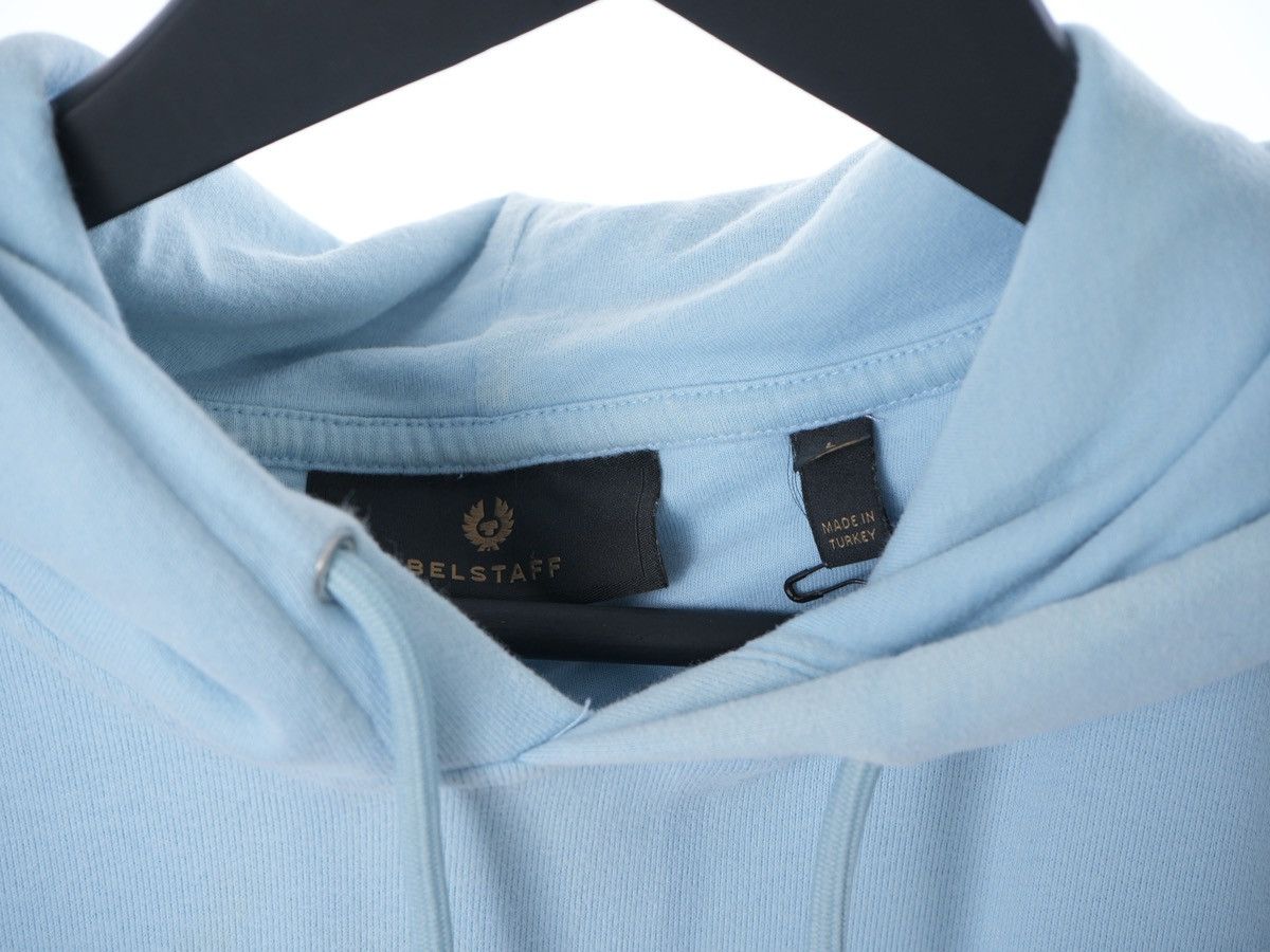 Belstaff Belstaff Light Blue Logo Drawstring Hoodie Size US L / EU 52-54 / 3 - 4 Thumbnail