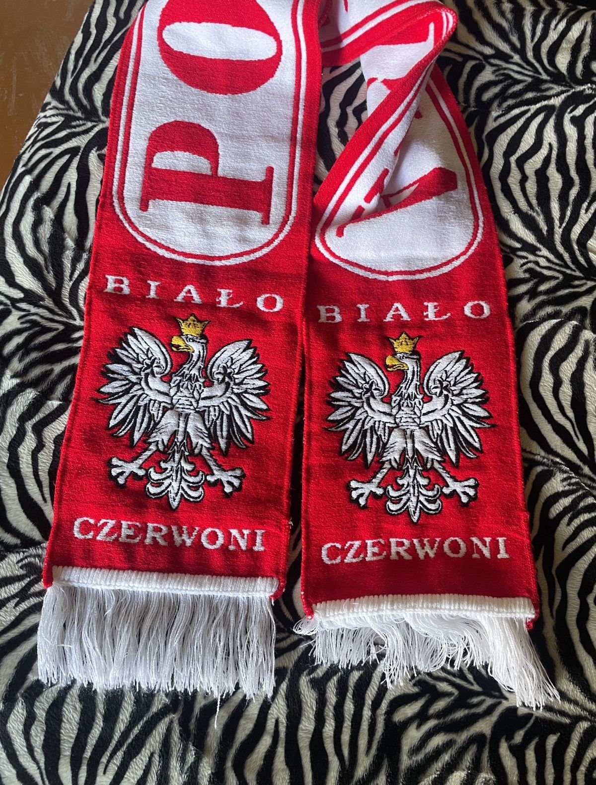 Other Vintage Poland National Team Bialo Czerwoni Football Scarf Size ONE SIZE - 3 Thumbnail