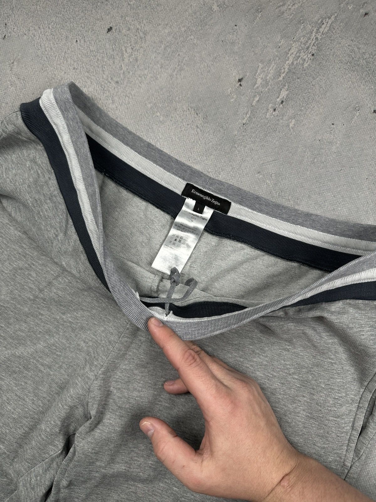 Ermenegildo Zegna Ermenegildo Zegna Luxury Sweatpants Grey Minimalist Lounge Size US 34 / EU 50 - 7 Thumbnail