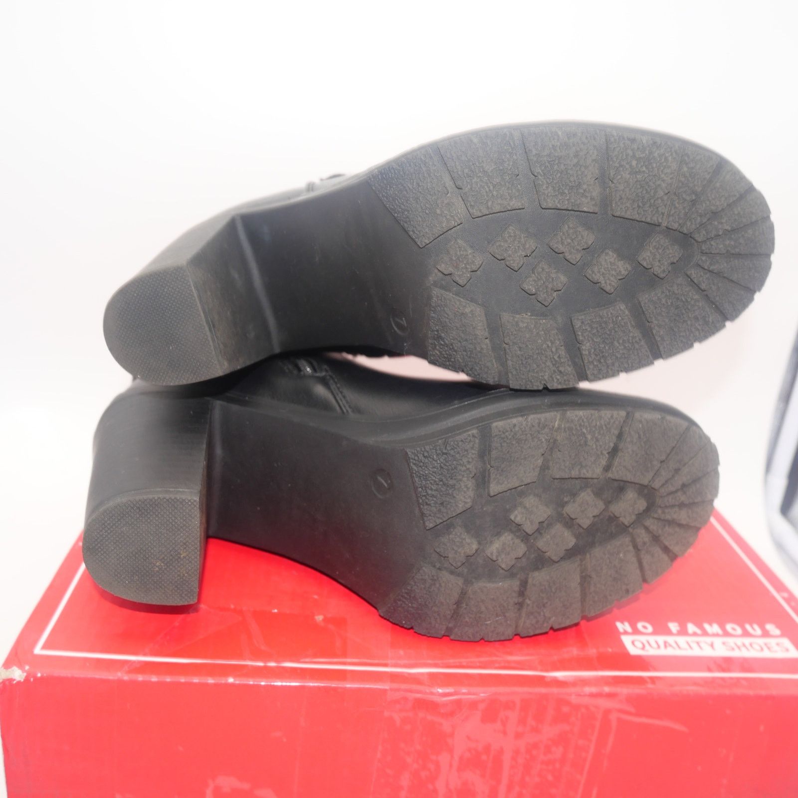Other NEW Jeossy Black Ankle Booties Platform Chunky Heel Boots Size US 7 / IT 37 - 6 Thumbnail