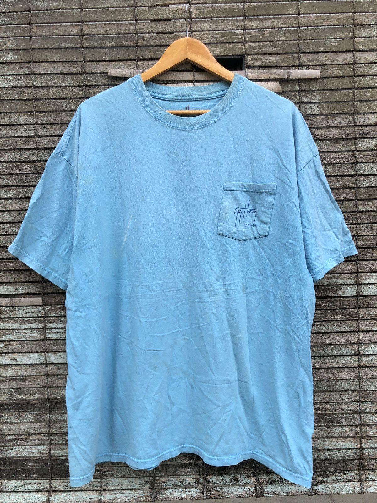 Vintage Vintage Guy Harvey Backhit Single Pocket Tee Size US XXL / EU 58 / 5 - 11 Thumbnail