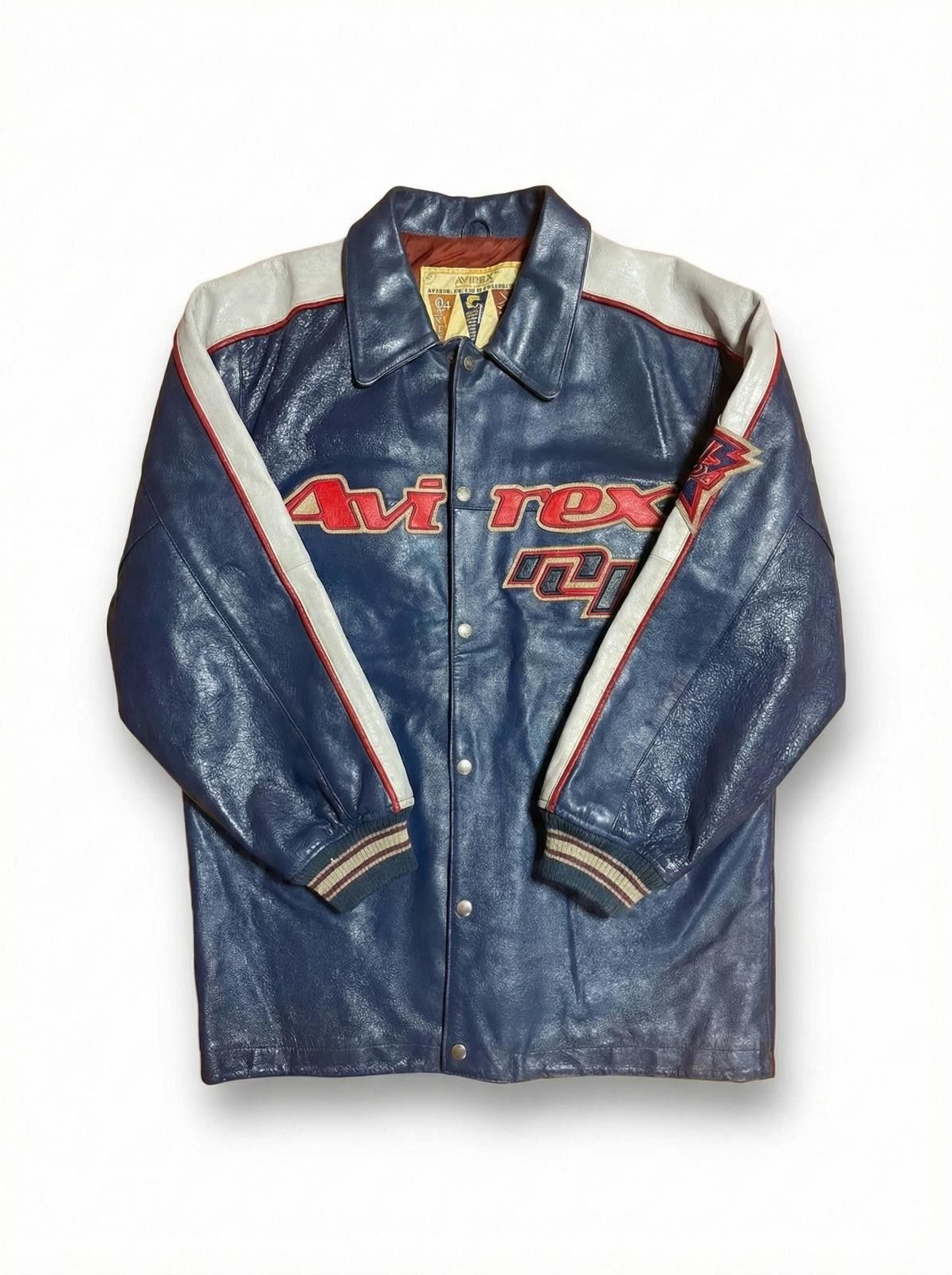 Avirex Avirex - Vintage Leather Jacket with All Star Goalers Patch Size US M / EU 48-50 / 2 - 1 Thumbnail