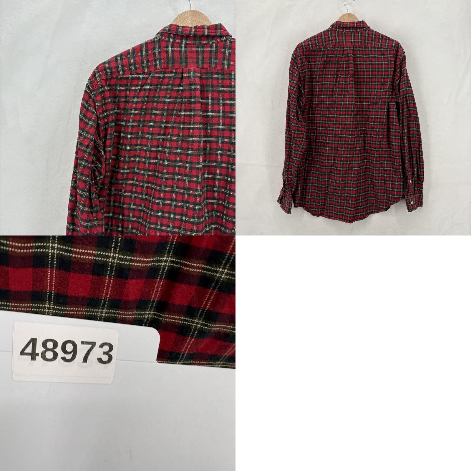 Ralph Lauren Ralph Lauren Shirt Mens Large Red Plaid Flannel Long Sleeve Button Up Classic Size US L / EU 52-54 / 3 - 8 Thumbnail