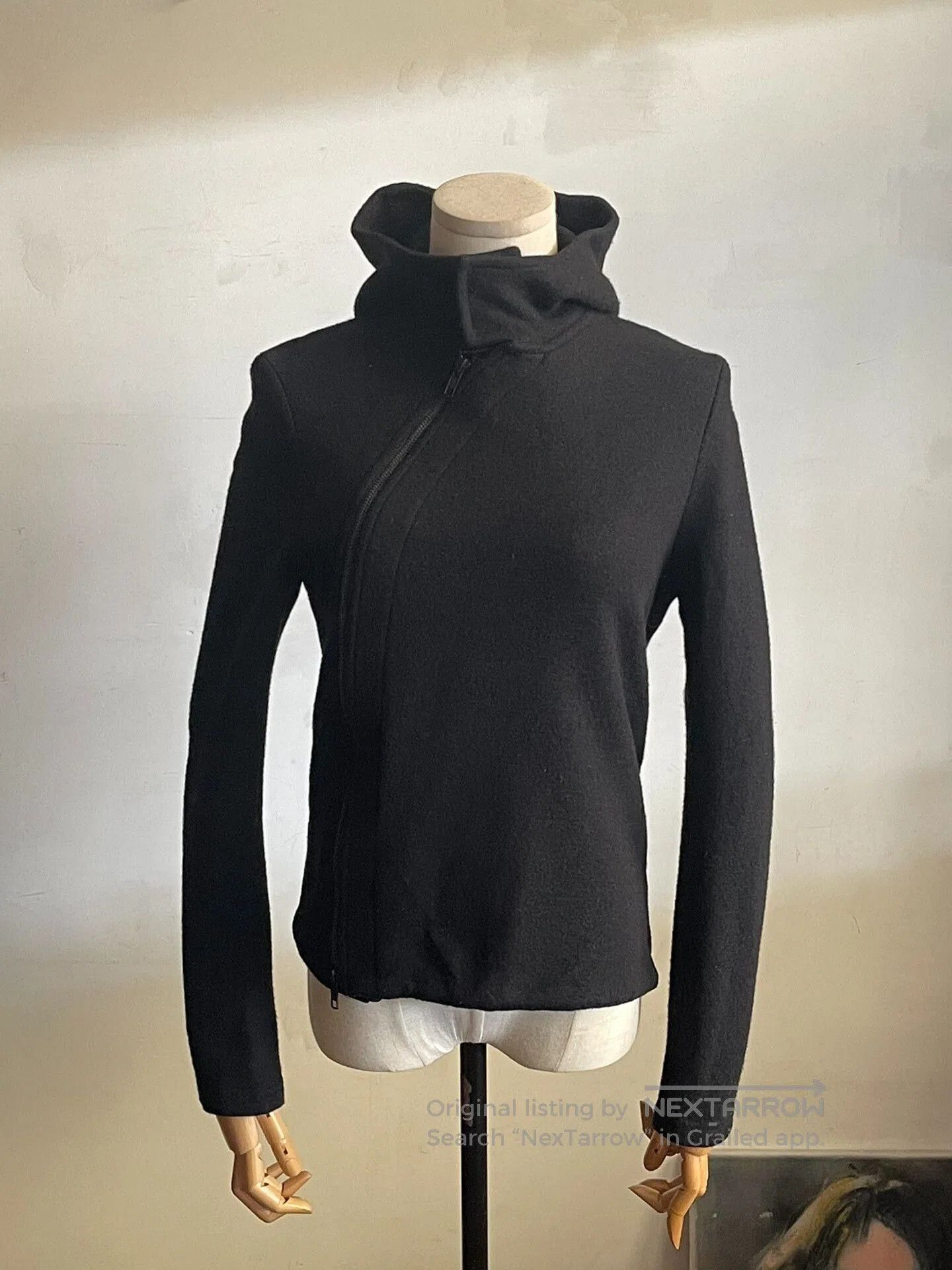 Ann Demeulemeester Ann Demeulemeester Black Wool Hoodie. Size XS / US 0-2 / IT 36-38 - 3 Thumbnail