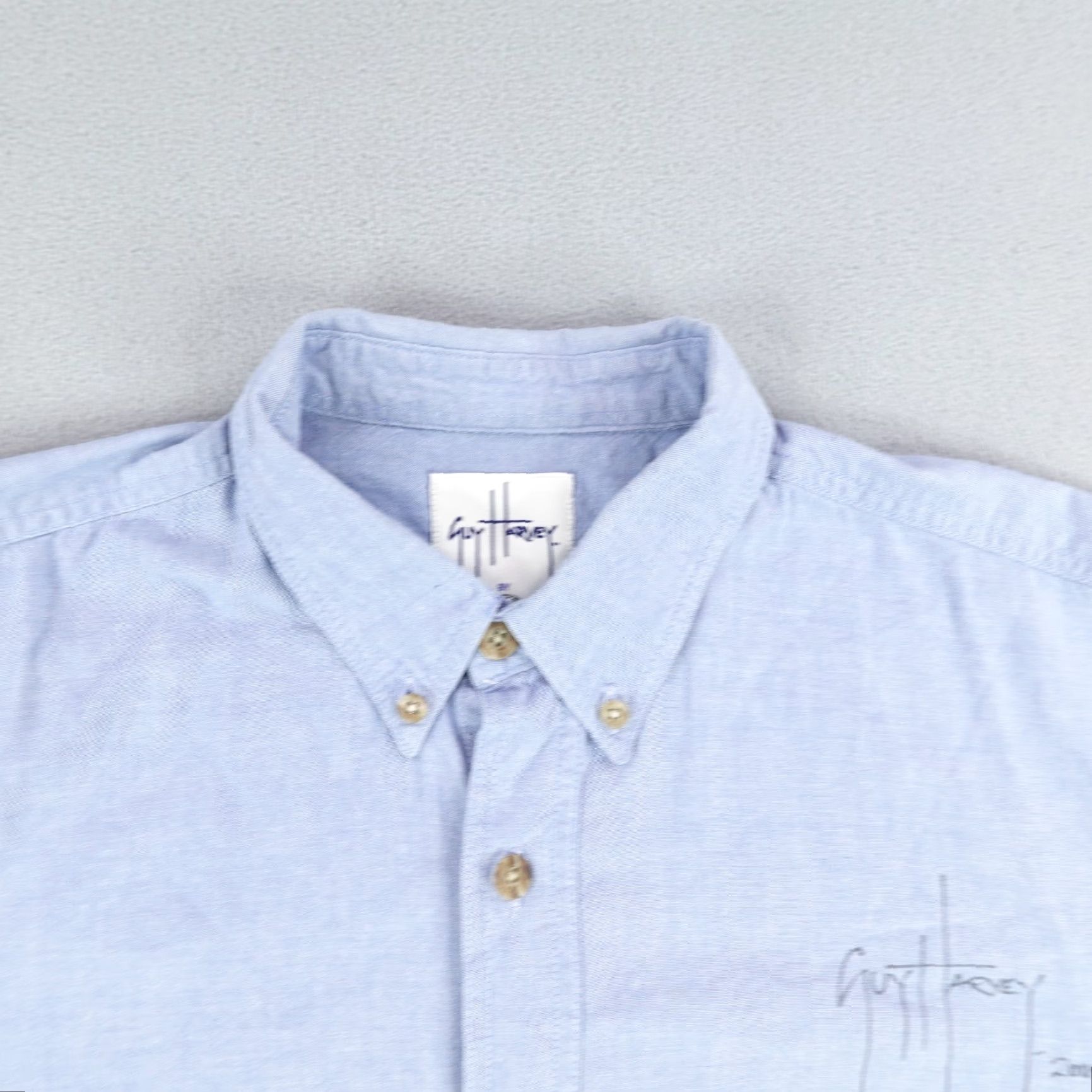Guy Harvey Guy Harvey Shirt Mens Medium Blue Button-Up Shirt Mens Blue Cotton Short Sleeve Collared Button-Down Embroidered Fish Outdoor Casual Size US M / EU 48-50 / 2 - 2 Thumbnail