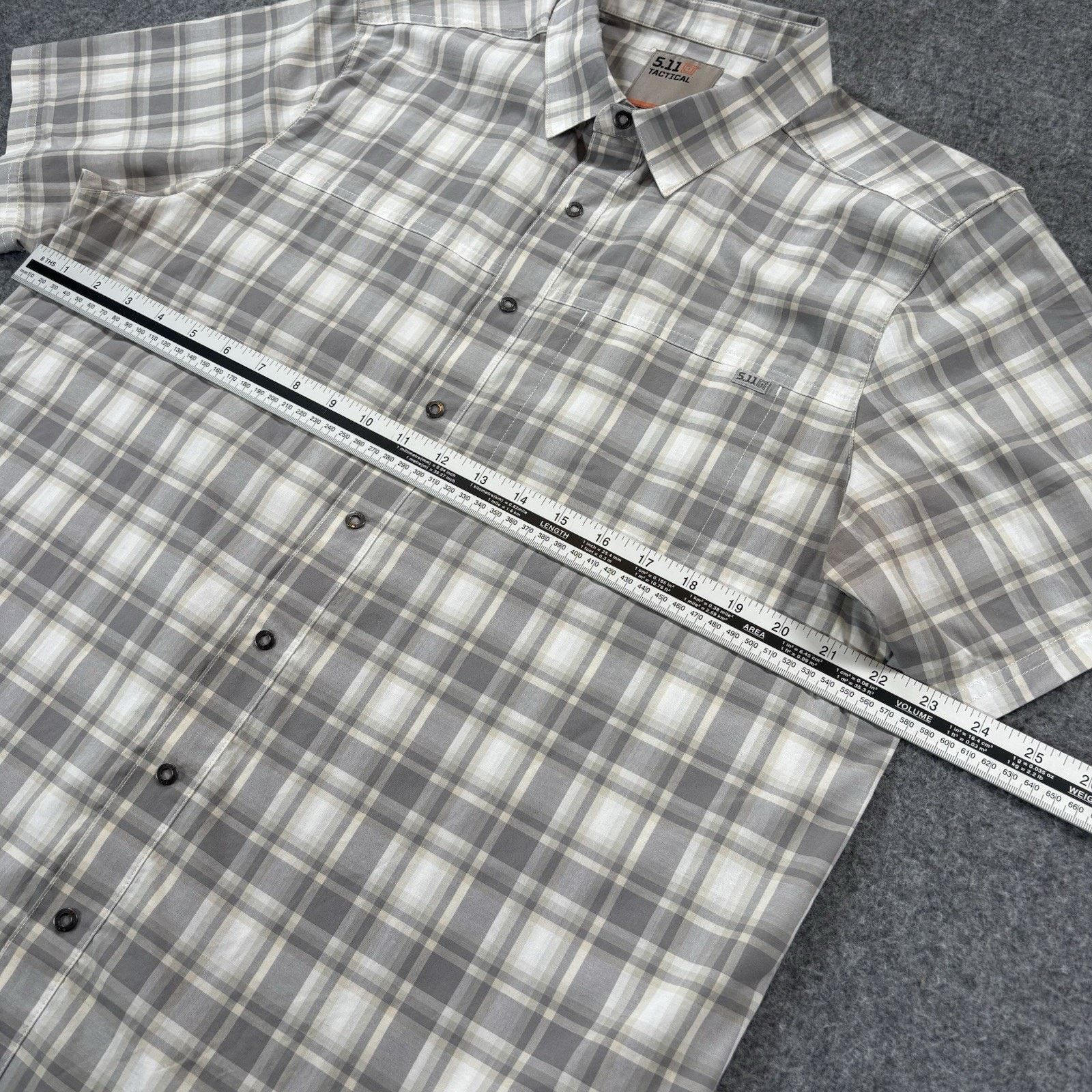 5.11 5.11 Tactical Men's Medium Plaid Snap Button Shirt Size US M / EU 48-50 / 2 - 5 Thumbnail