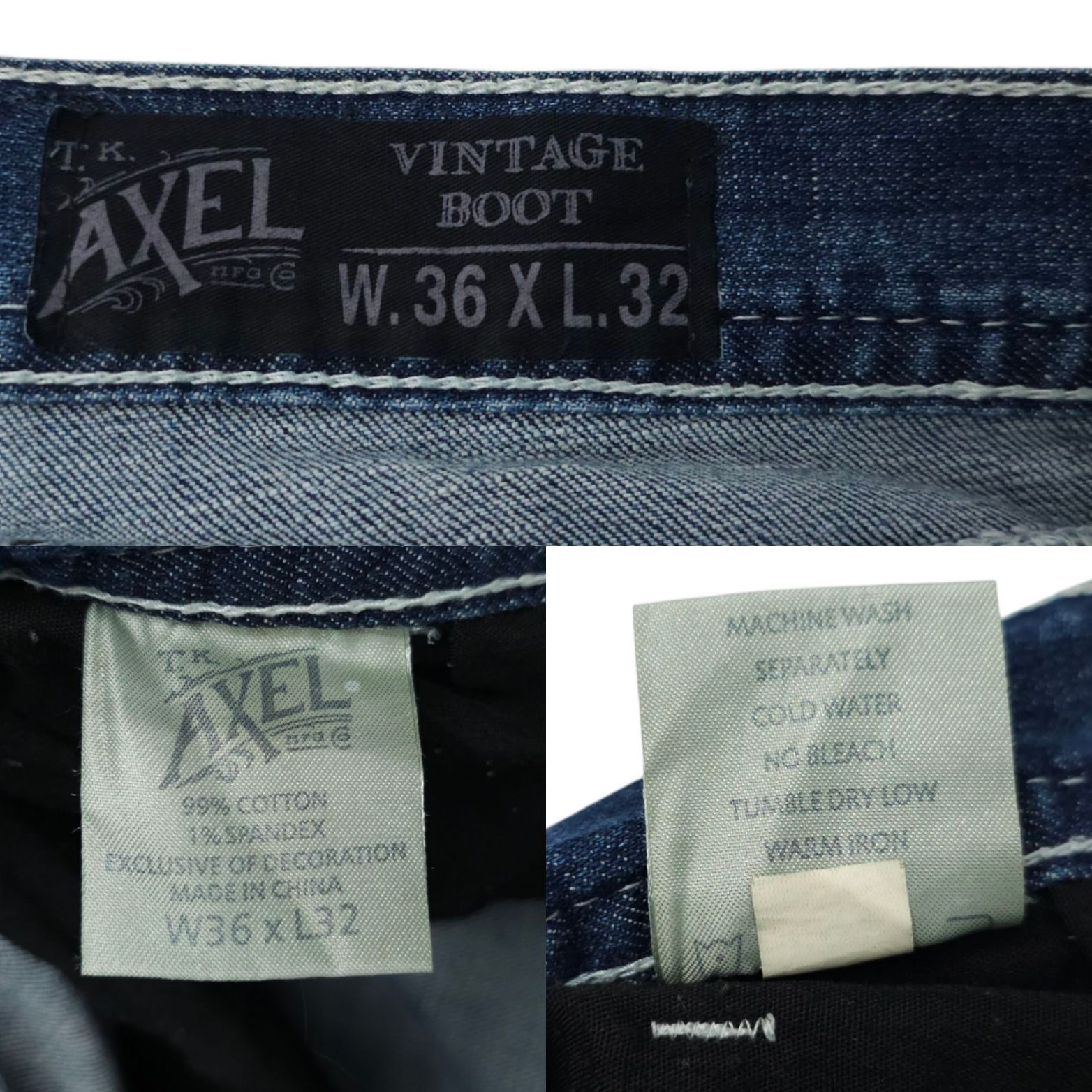 Other T K Axel Vintage Boot Cut Jeans Mens 36 x 30 Distressed Size US 36 / EU 52 - 8 Thumbnail