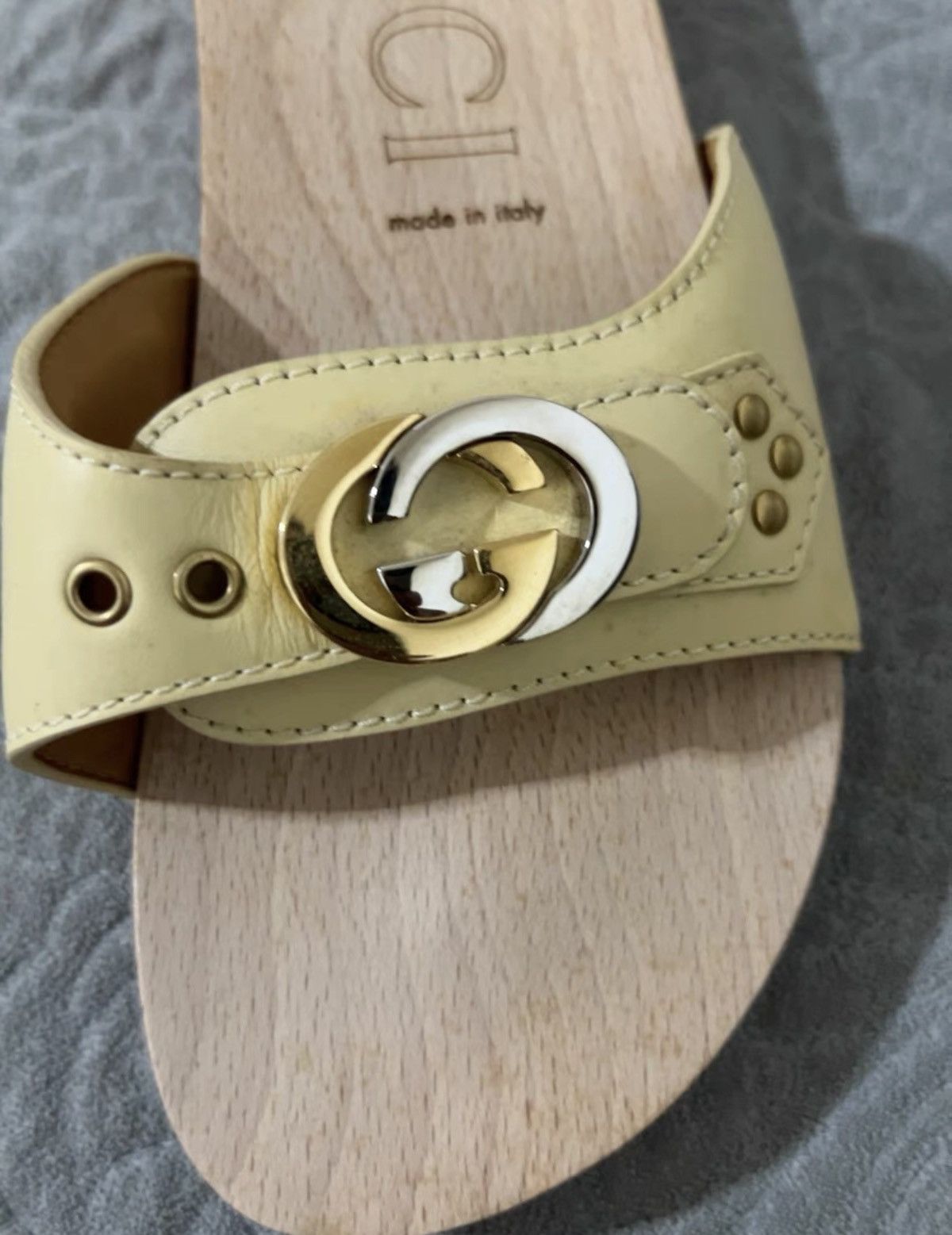 Gucci Gucci Wood-Accented Leather Slippers szie 8.5 42 Size US 8.5 / EU 41-42 - 5 Thumbnail
