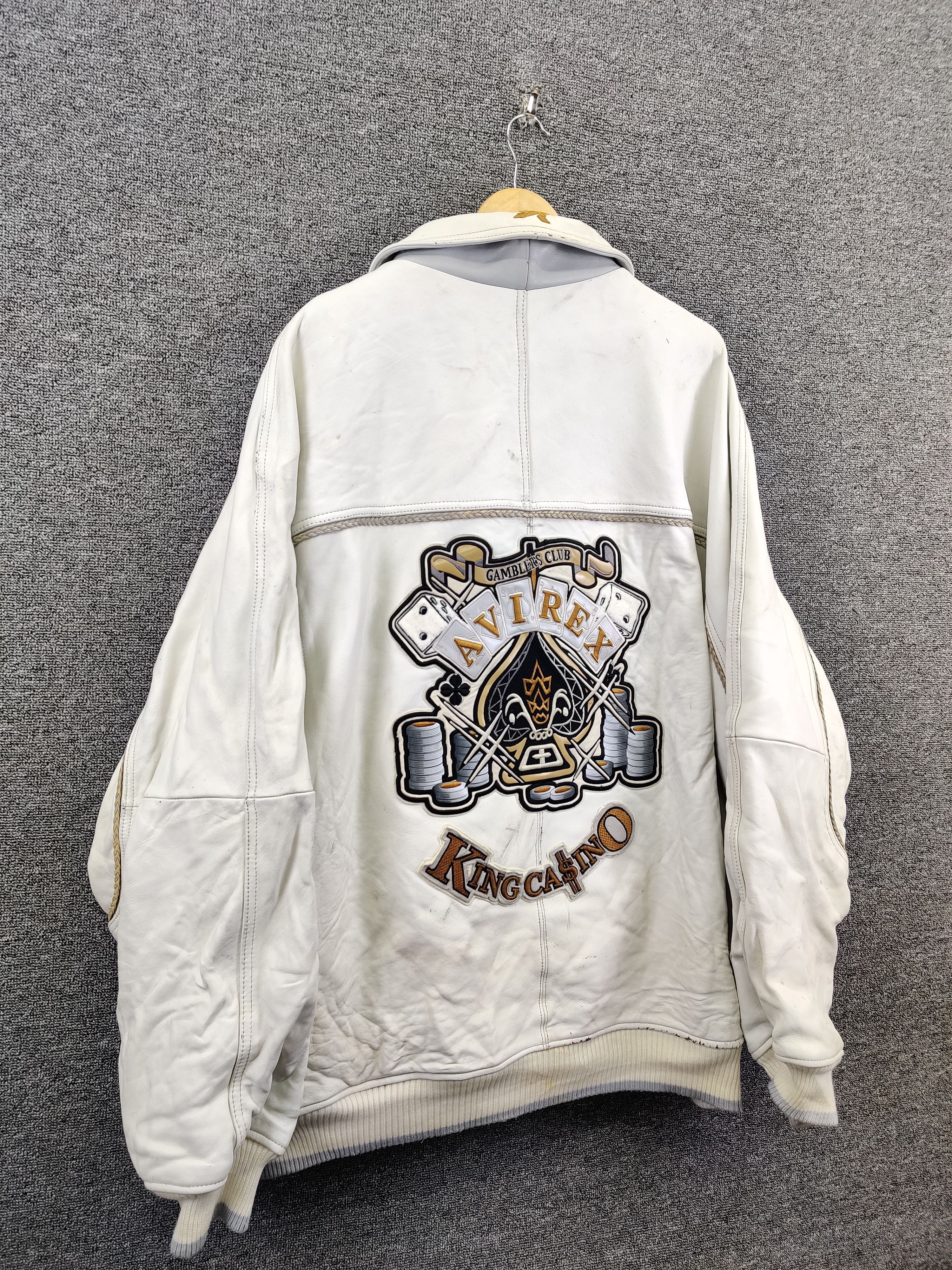 Avirex Vintage 90's Avirex Gamblers Club King Casino Leather Jacket Size US XXL / EU 58 / 5 - 5 Thumbnail